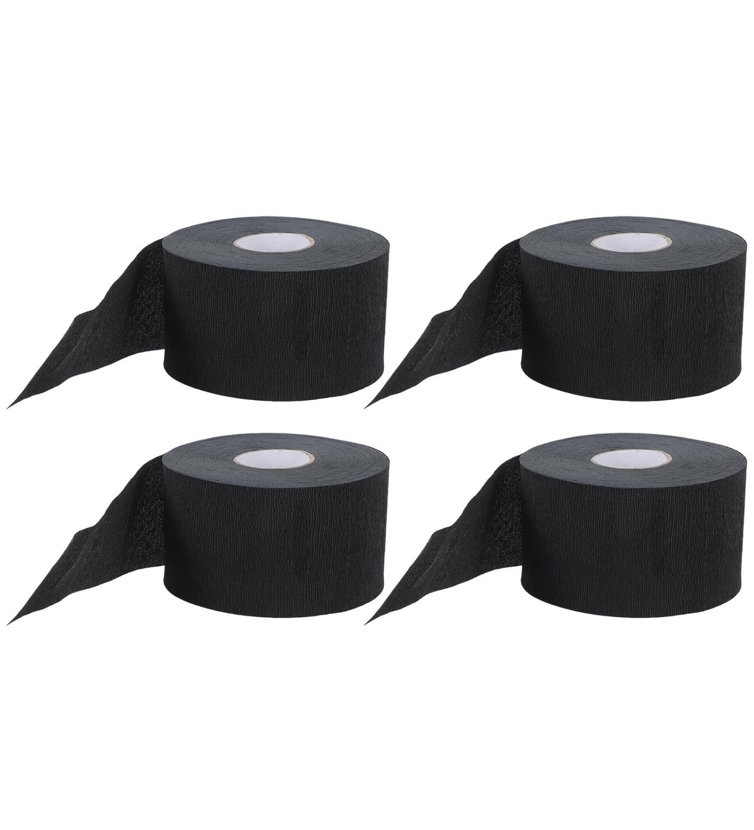 Bandes de Protection du Cou Jetables en Papier Noir 4 Rouleaux X 100 Pi ces Outil de Coiffure Hygi nique pour Salon Bande de Papier Souple et Douce Adapt e Divers Types de - Buy Online on GoSupps.com
