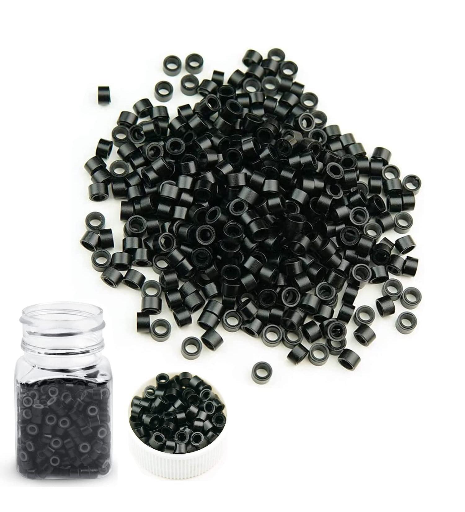 Blkb Nanoringe Microring Silicone 3mm I-Tip Tubes for Hair Extensions - 500 Pieces Black - Buy Online on GoSupps.com