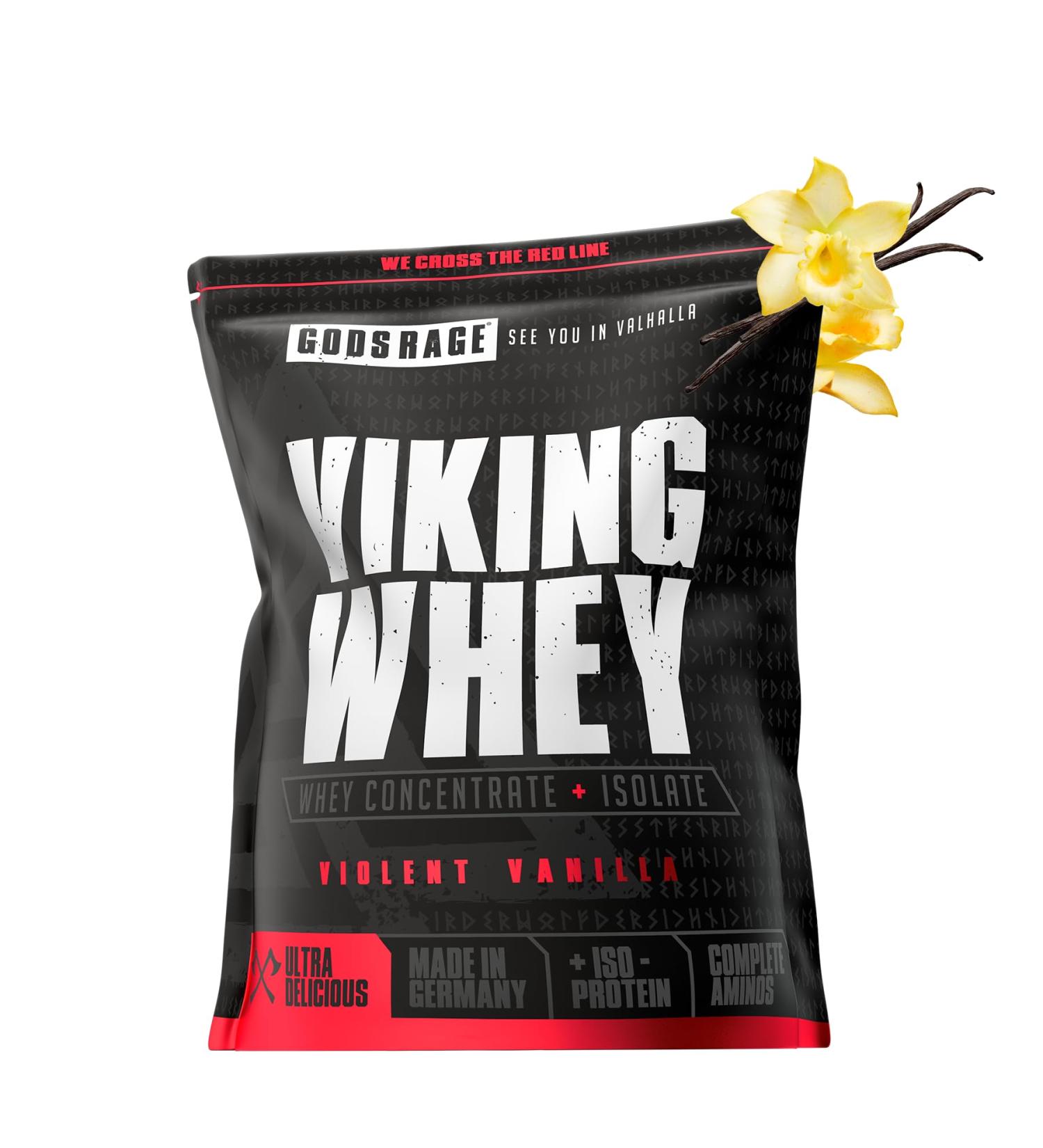 GODSRAGE Viking Whey - Violent Vanilla 1000g | Premium Protein Isolate | Outstanding Taste | Made in Germany | International Shipping - Buy Online on GoSupps.com