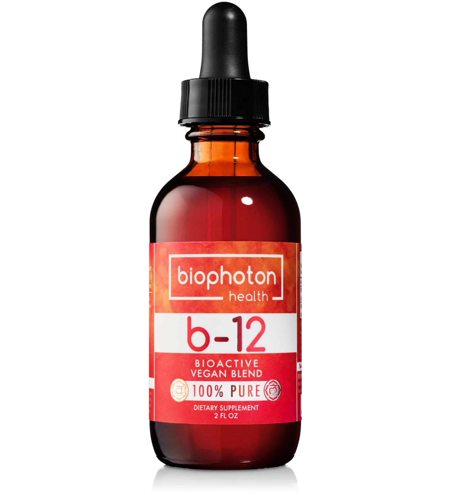 Biophoton Health Vitamin B12 Bioactive Methyl Blend - Liquid Sublingual B12 Drops - Vegan & Non GMO - 2 Fl Oz - Buy Online on GoSupps.com