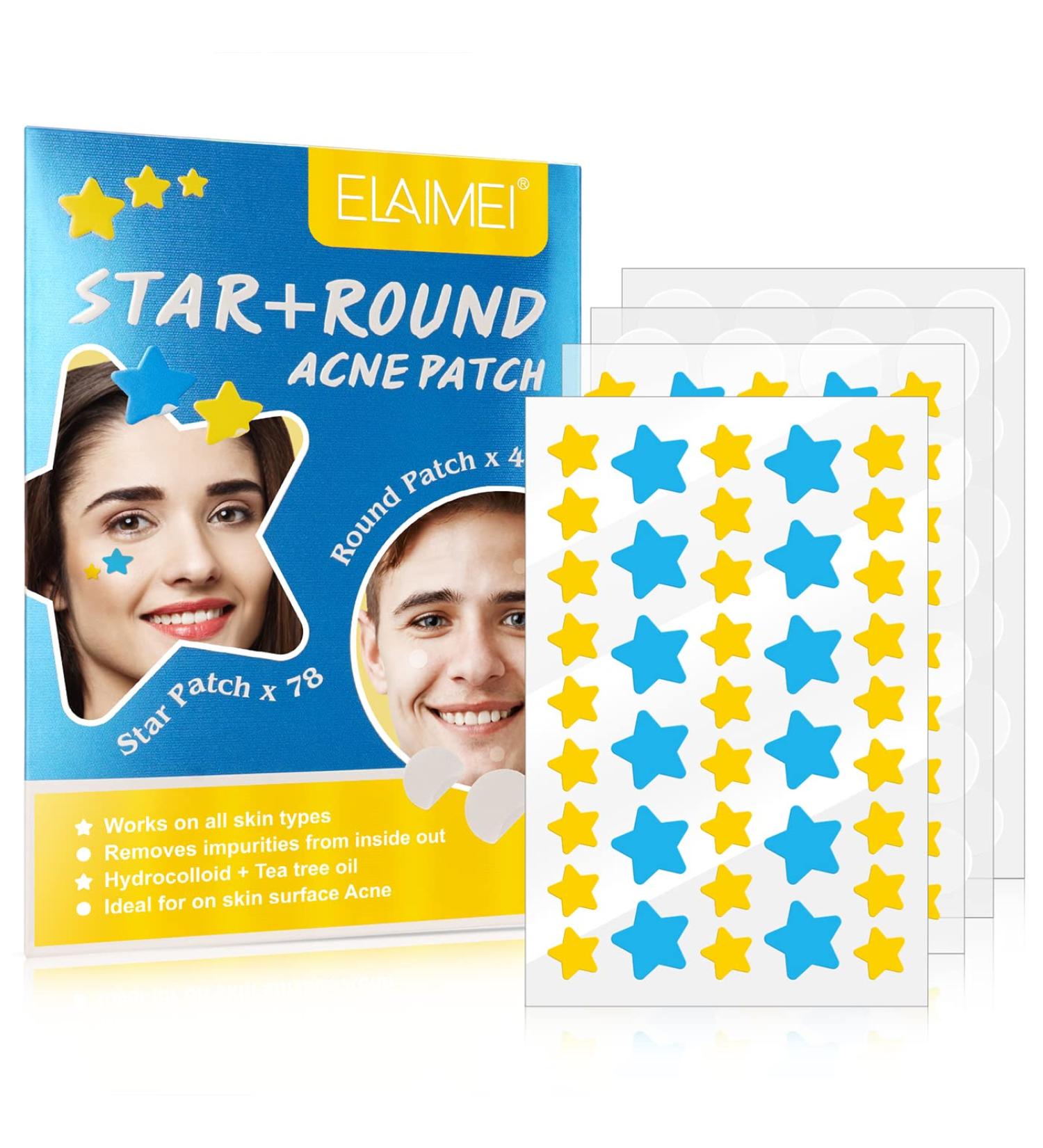 Acne Patch Hydrocolloid Acne Patches For Face Zit Patch Acne Dots Absorb Fluid and Reduce Inflammation Cover and Reduce Zits Pimples Blemishes Tea tree oil 126 Pimple Patches. (Blue Yellow) - Buy Online on GoSupps.com