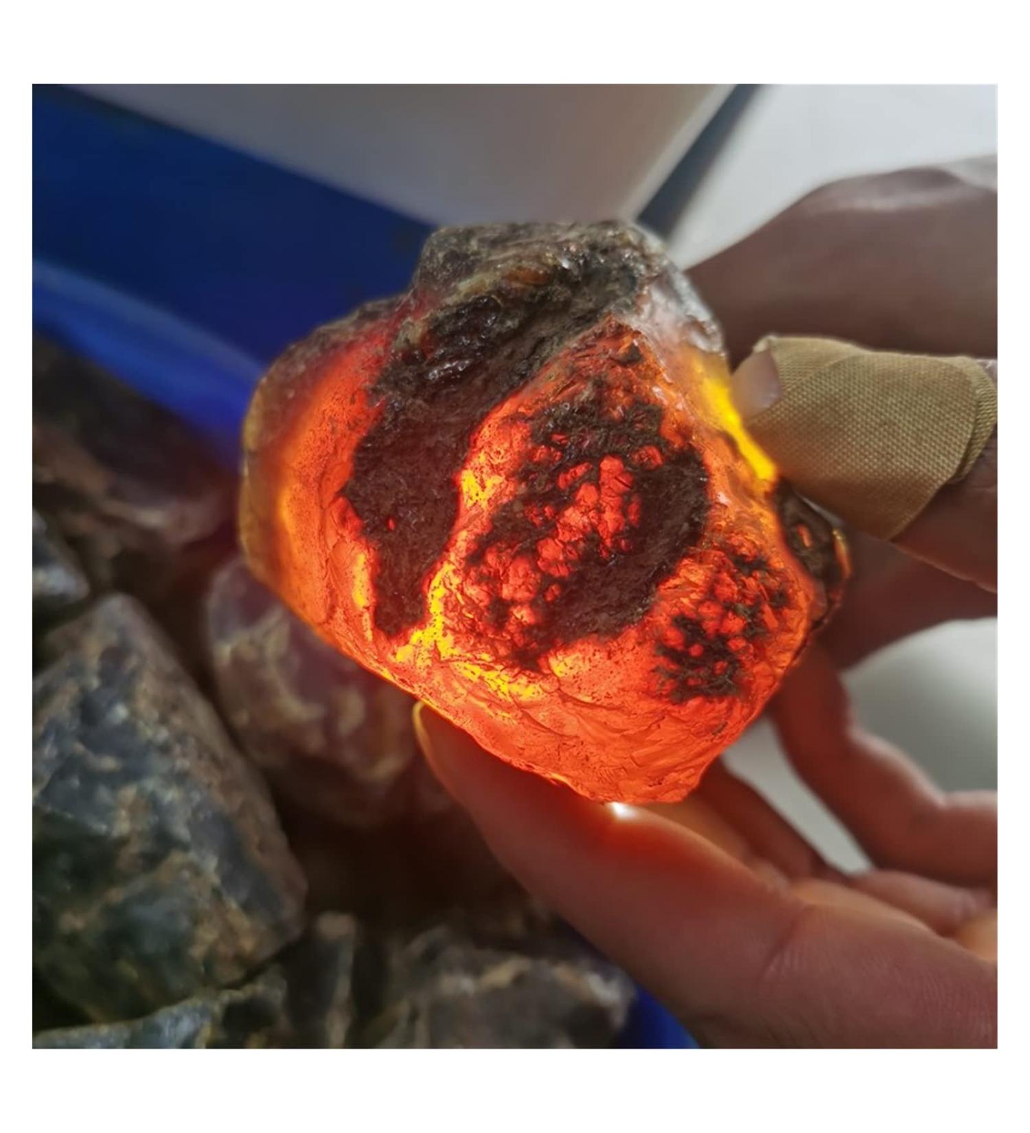 50-500g Natural Amber raw Stone Crystal Rough Rock specimens Home Decor (Size : About 100g) - Buy Online on GoSupps.com