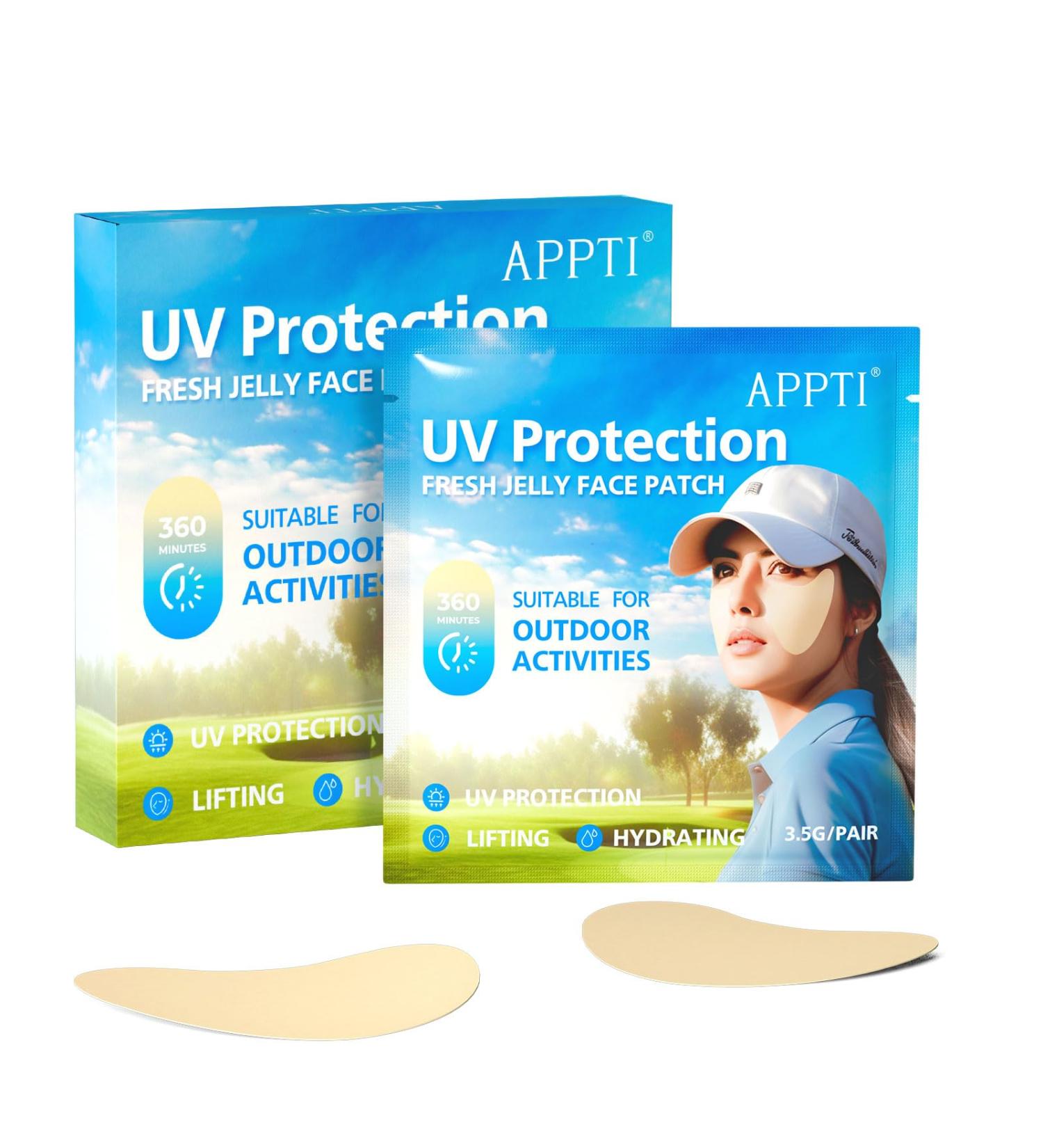 AppXynn Golf Patches 5-Pairs Outdoor UV Protection Face Patch Facial Mask Patches Hydrating Skin Care Sunscreen Patch Suitable for Outdoor Activities - Buy Online on GoSupps.com
