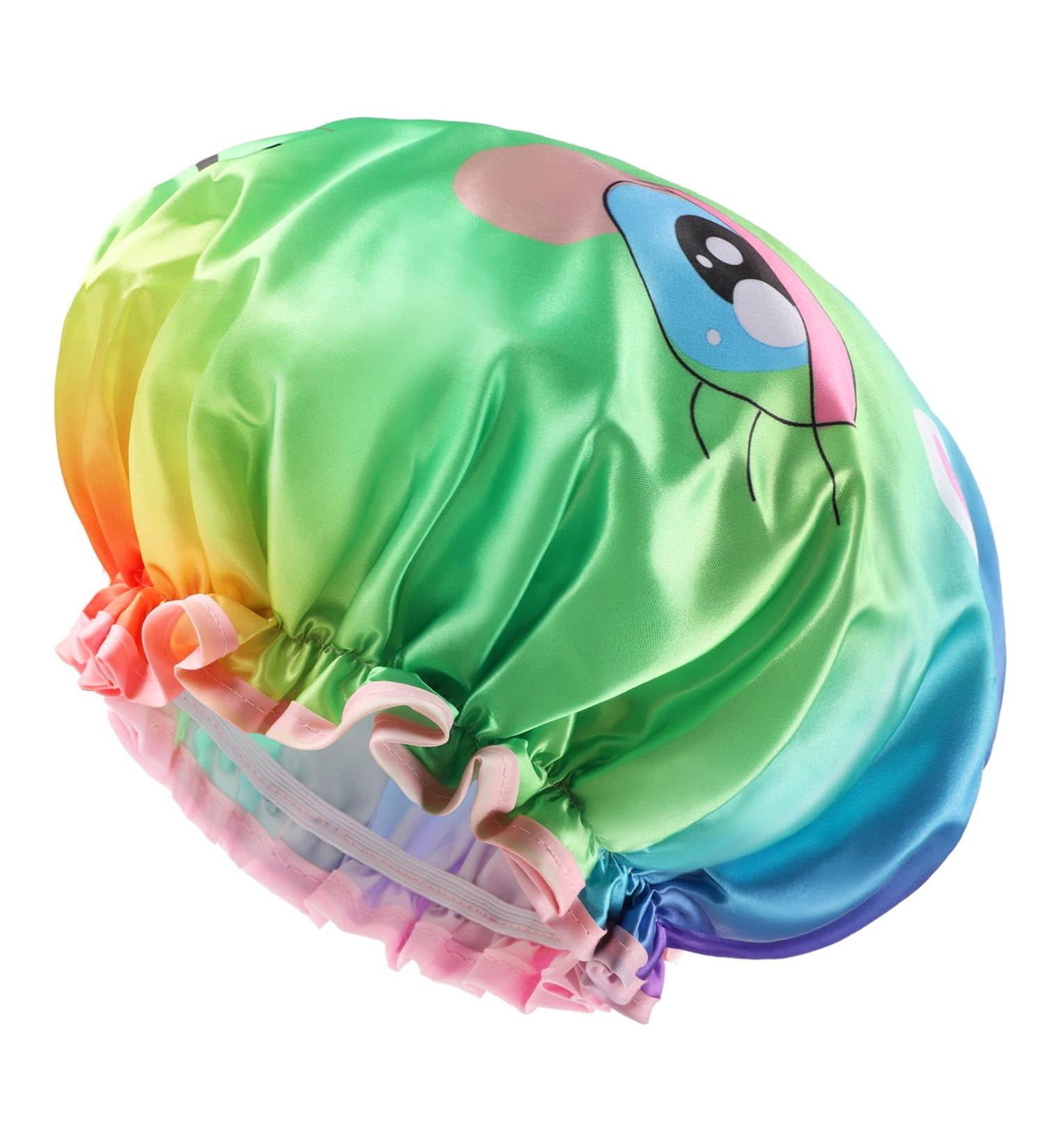Mikimini Shower Hood for Women & Kids | Reusable Double Waterproof Hair Hoodie | Soft PVC Lining | Unicorn XL - Buy Online on GoSupps.com