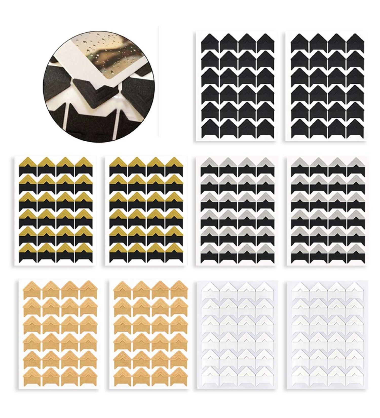 Liphontcta 240 Pieces Photo Corners Self Adhesive Stickers for DIY Scrapbook  Photo Album  Trip Journal  Memory Book or Dairy (Multicolored) - Buy Online on GoSupps.com