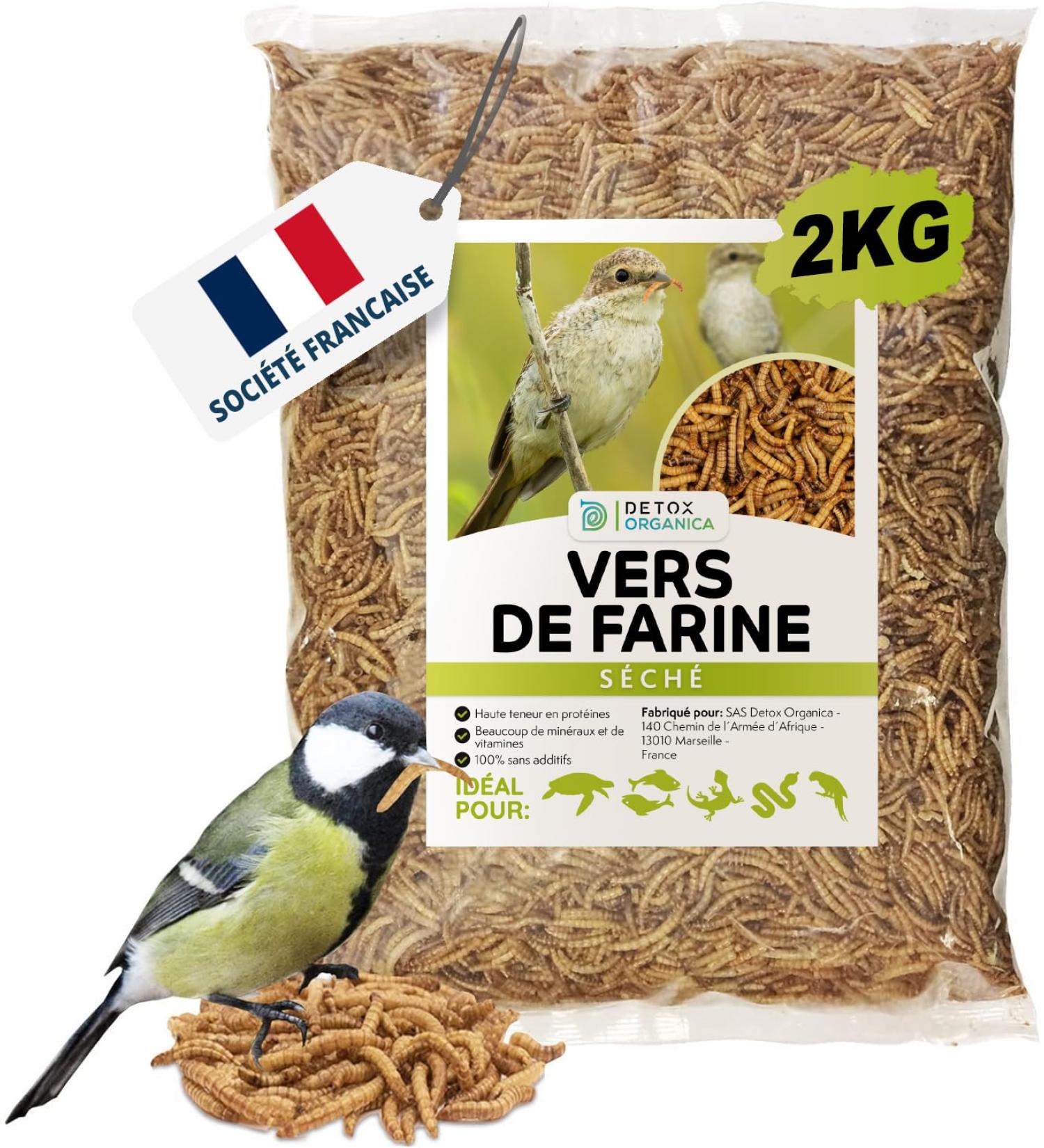 Dried Meal Worms 2 kg Fits 12500 ml Treats for Birds Fish Turtles Hedgehogs Rodents and Reptiles - Buy Online on GoSupps.com