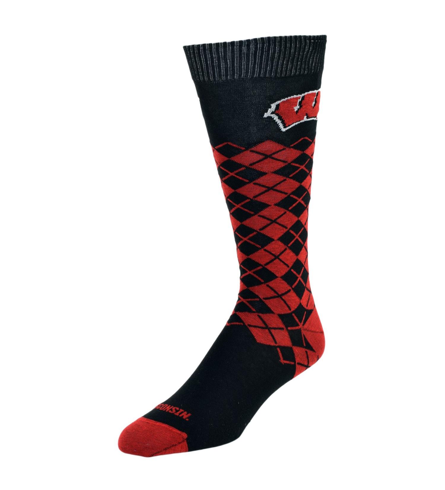 College Edition Unisex Classic Argyle Pattern Women's Socks M Black