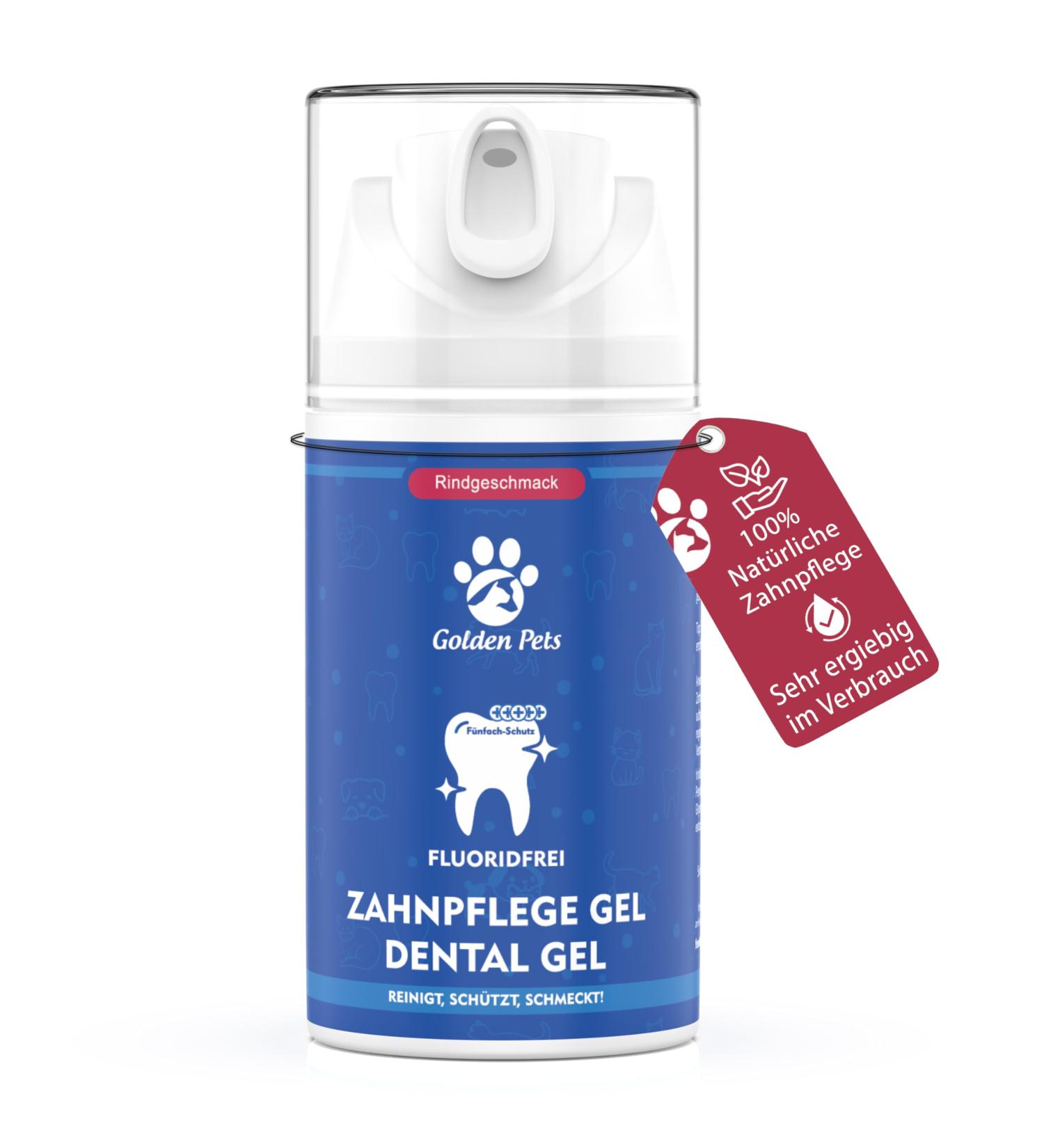NEW! Dental Care Gel for Dogs & Cats | Tartar Remover & Fresh Breath - Golden Pets Beef Flavor - Buy Online on GoSupps.com