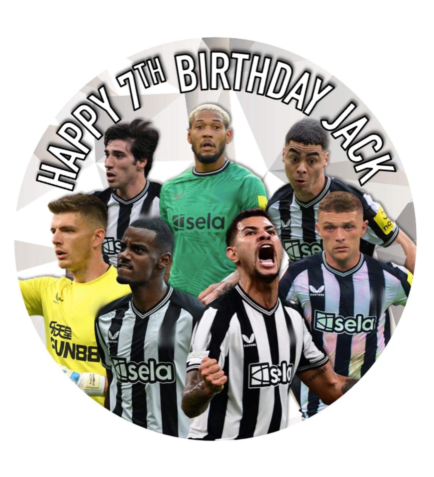 Newcastle Edible Cake Topper 7.5 inches Football (Icing Sheet)