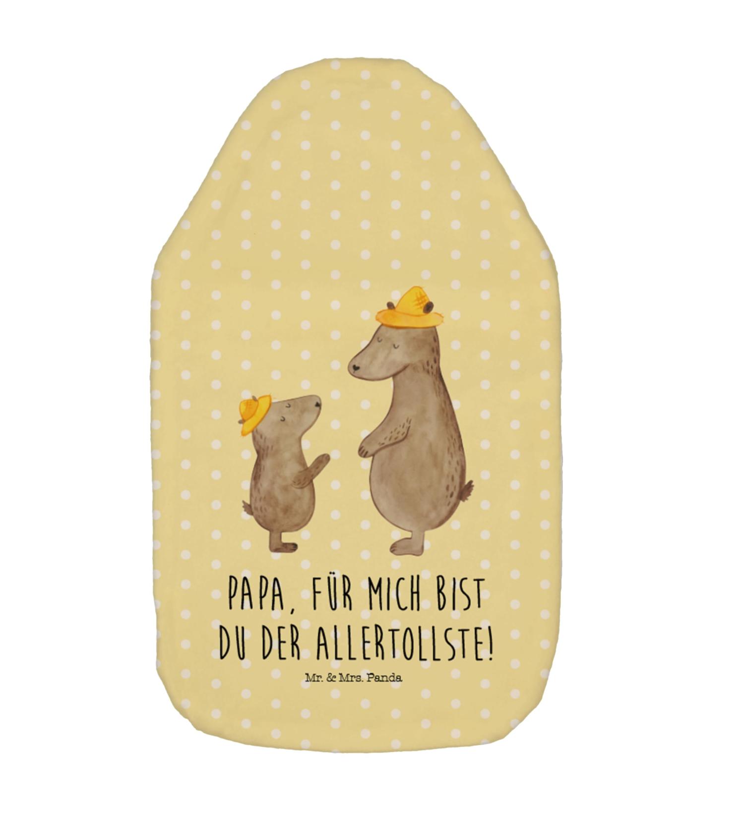 Mr. & Mrs. Panda Warm Bottle Bears with Hat - Perfect Gift & Cozy Hot Water Bottle Cover for Dad & Loved Ones | Heat Cushion & Grain Pillow in Yellow - Buy Online on GoSupps.com