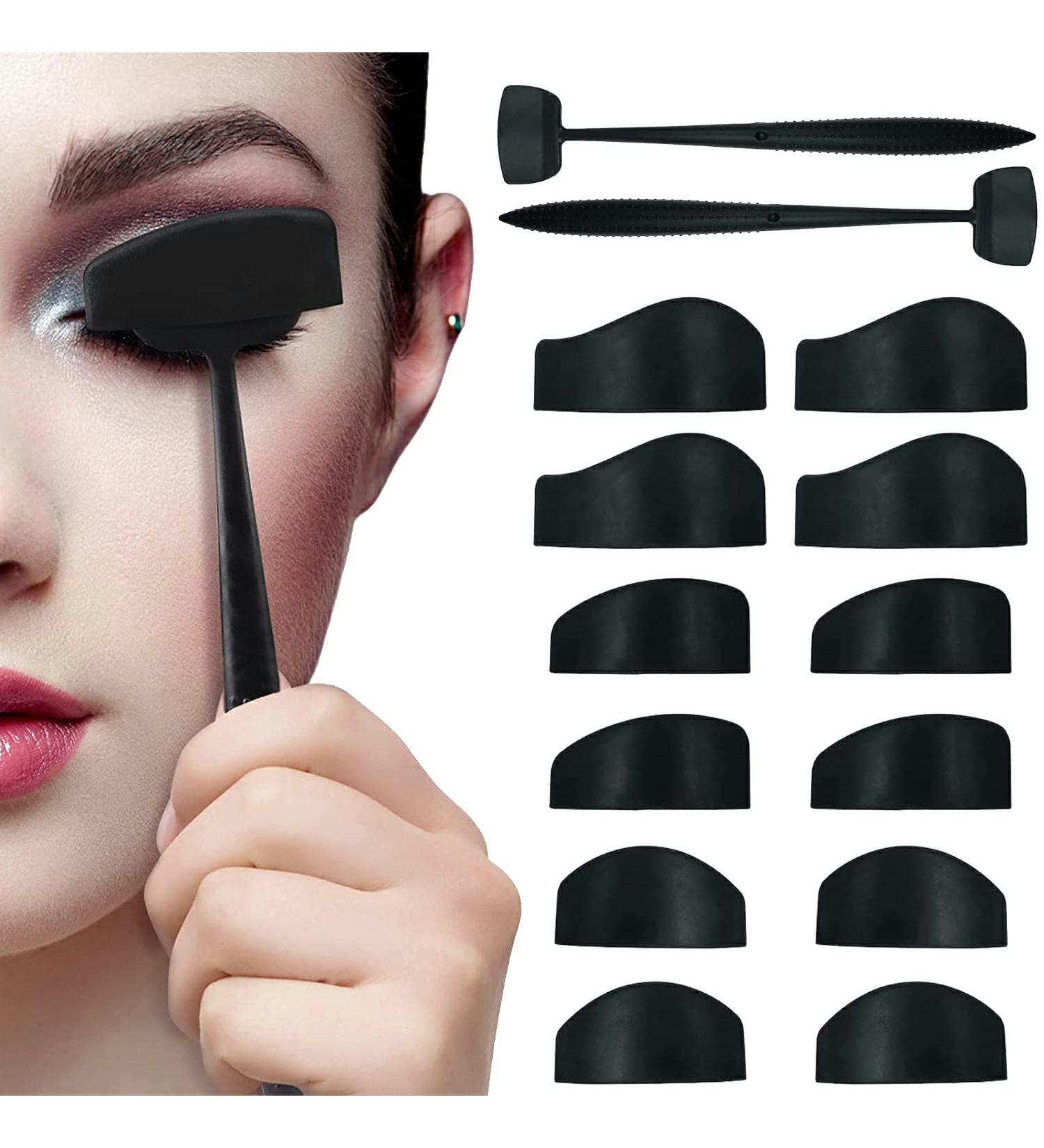 Crease Line Kit 2 Pack 6 in 1 Eye Shadow Applicator Portable Eye Shadow Stamp Set Silicone Eyeshadow Stamp Crease Tools Eyeshadow Make Up Kit Great with Eyeshadow Palletes And Eyeshadow Brushes - Buy Online on GoSupps.com