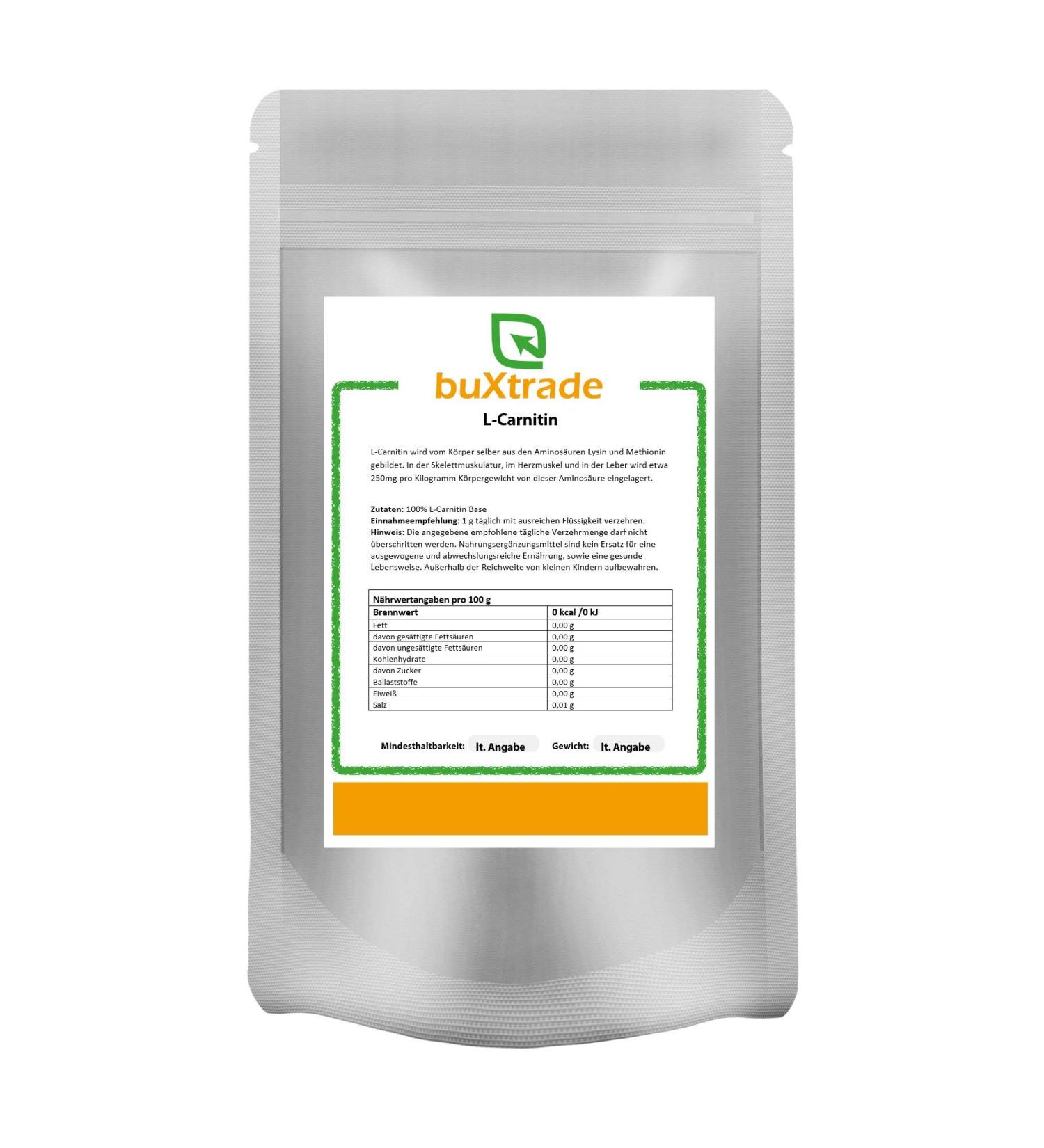 100 g L-Carnitine Base | Powder | Amino Acid | Nutrition