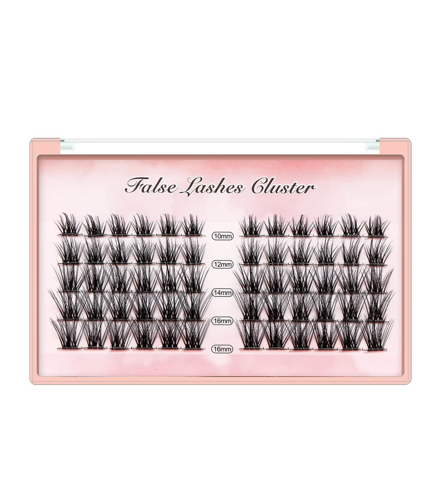 Buy 10-12-14-16mm Mixed Wide Stem Cluster Lashes | 3D Volume Soft & Lightweight Individual False Eyelashes - Buy Online on GoSupps.com