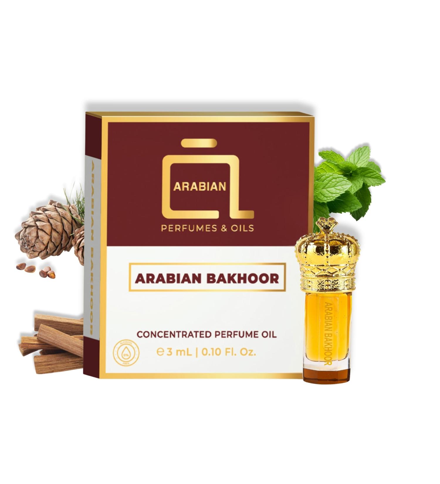 ARABIAN PERFUMES & OILS Arabian Bakhoor Perfume Oil - Smoky Woody Green Fragrance Oil for Men and Women - Travel Size Perfume 0.10 Fl. Oz. - Buy Online on GoSupps.com