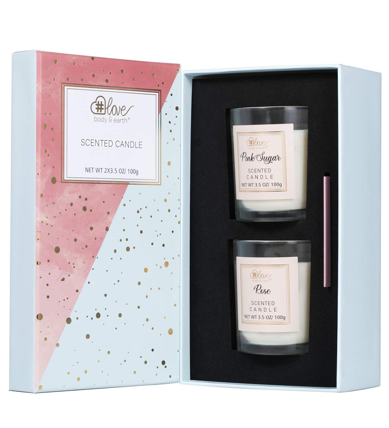 Scented Candles Gift Set - Natural Soy Wax Aromatherapy Candles for Women - Stress Relief & Home Scented - 2x3.5oz Travel Tin Candles - Perfect Birthday Gift - Buy Online on GoSupps.com