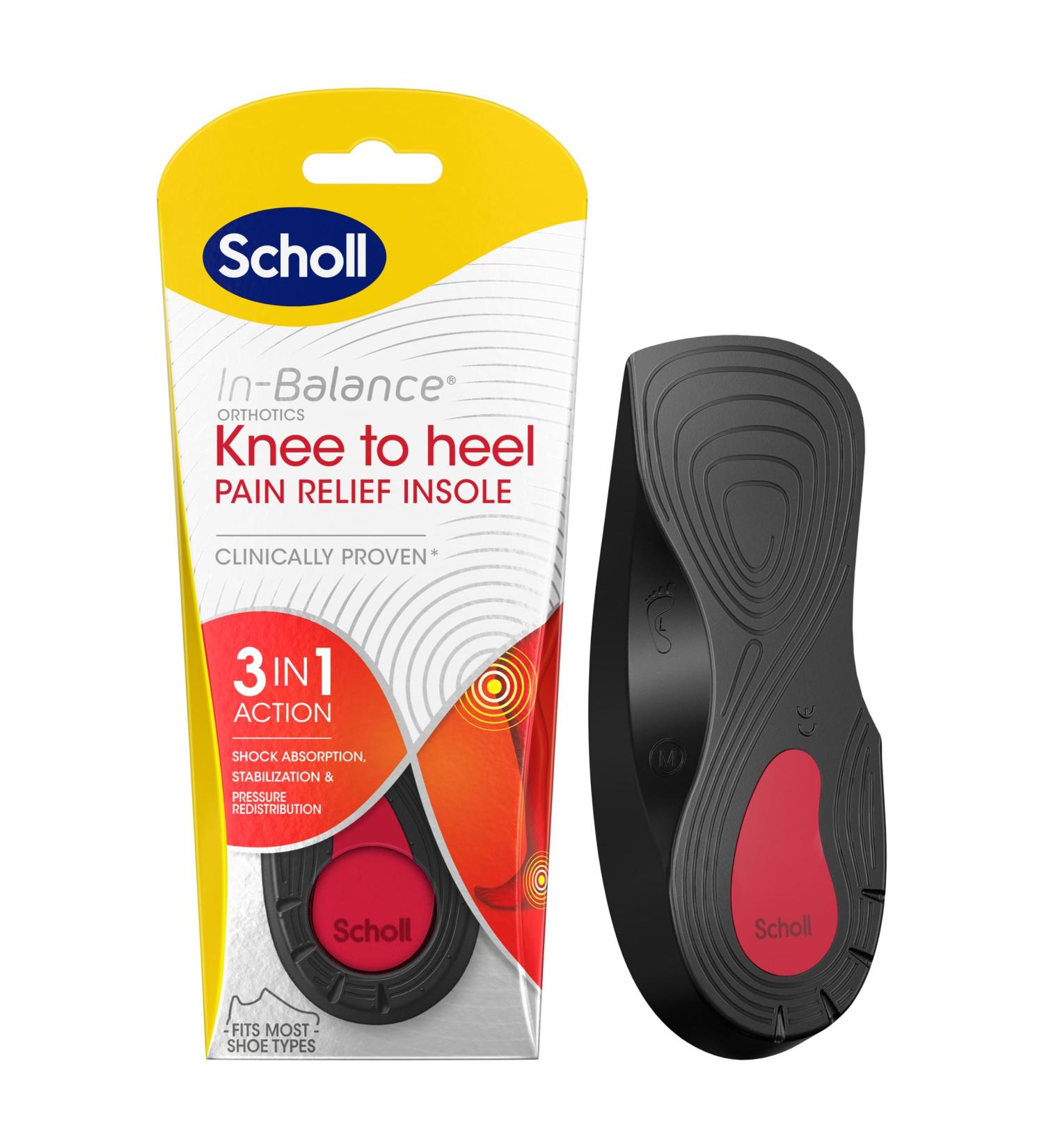 Scholl Orthotic Insole for Knee to Heel Pain Relief UK Size 9-11 - 1 Count - Buy Online on GoSupps.com