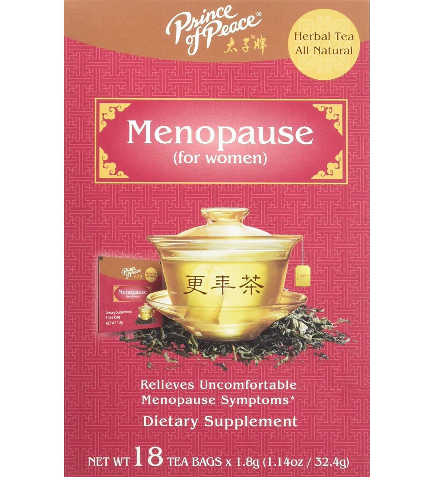 Prince of Peace Menopause Tea, 18 Tea Bags – Herbal Tea for Menopause – Menopause Relief – Hormone Balance for Women – Prince of Peace – Relief for Hot Flashes 18 Count (Pack of 1)