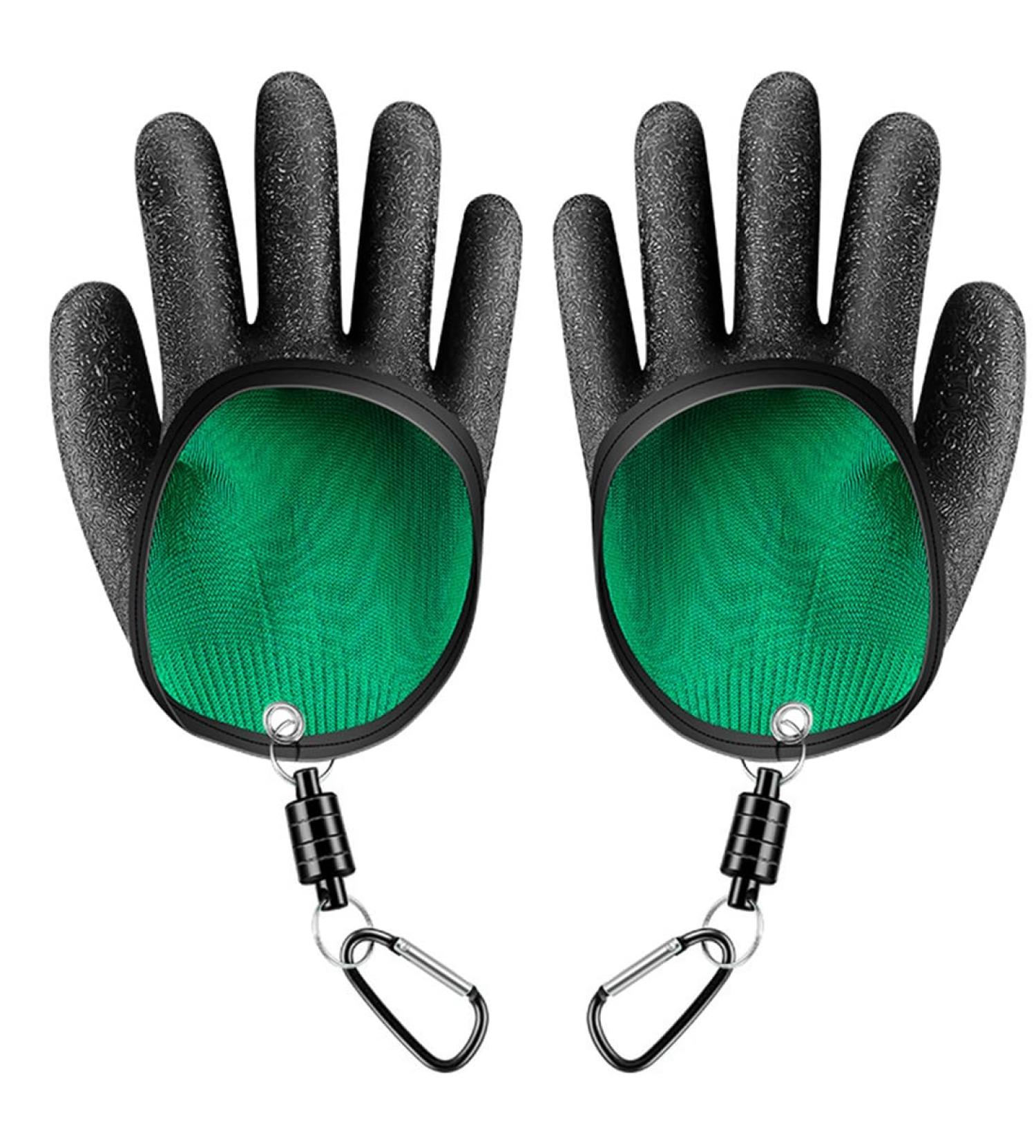Buy MQLSAERI Waterproof Fishing Gloves - 2-Piece Stab & Bite Resistant with Magnetic Lock for Safe Pike Handling - International Shipping Available - Buy Online on GoSupps.com