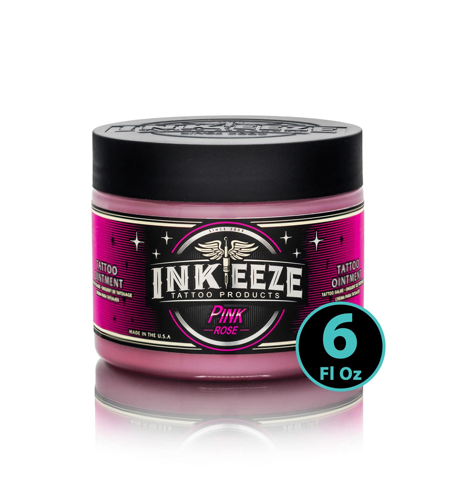 INK-EEZE Pink Tattoo Ointment 6oz | Vegan & Cruelty-Free | Essential Oils | Made in USA | Bubble Gum Scent - Buy Online on GoSupps.com