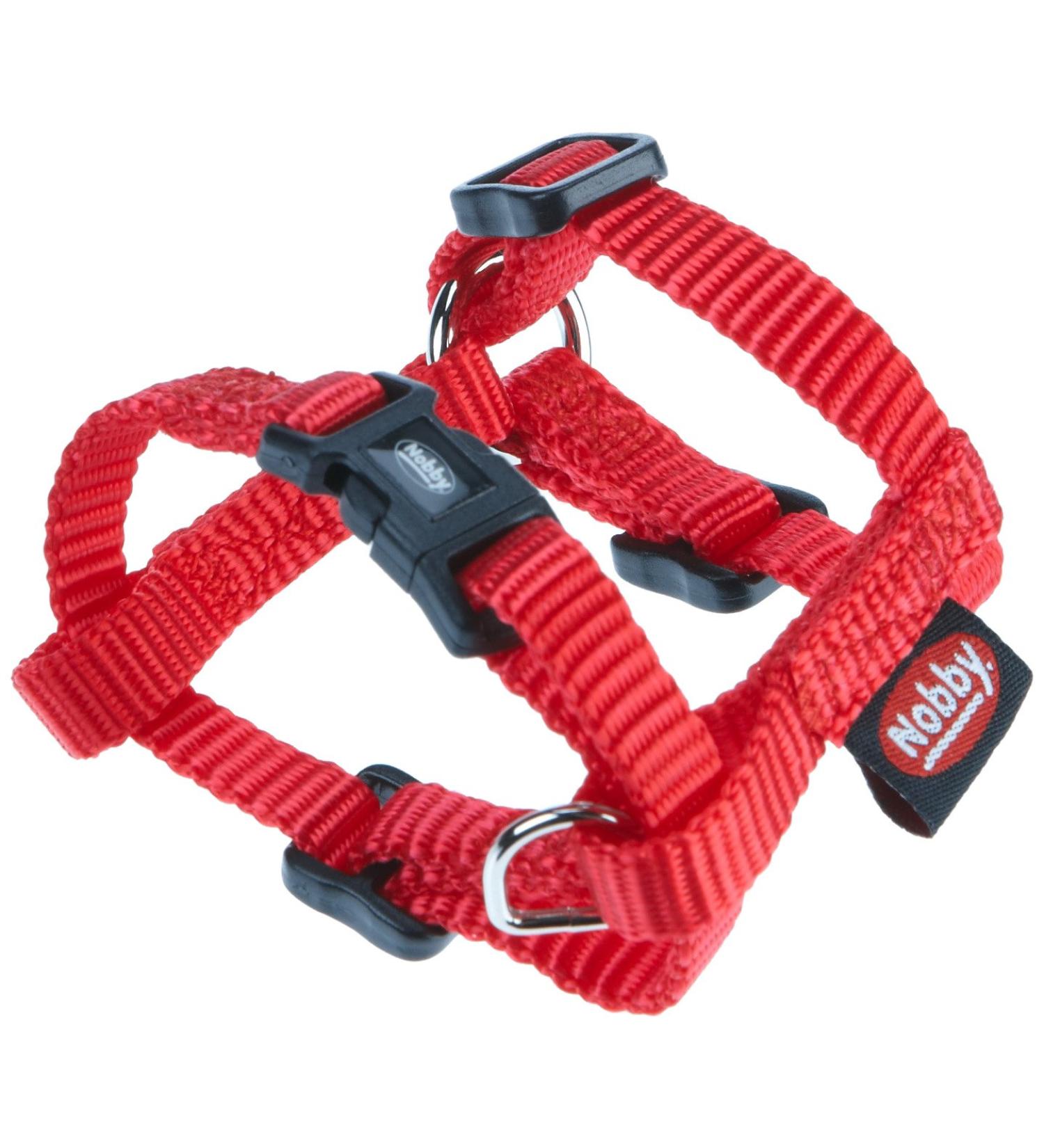 Nobby Classic Red Harness for Dogs - Adjustable Chest 14-20 cm Width 10 mm - Perfect Fit & Comfort - Buy Online on GoSupps.com