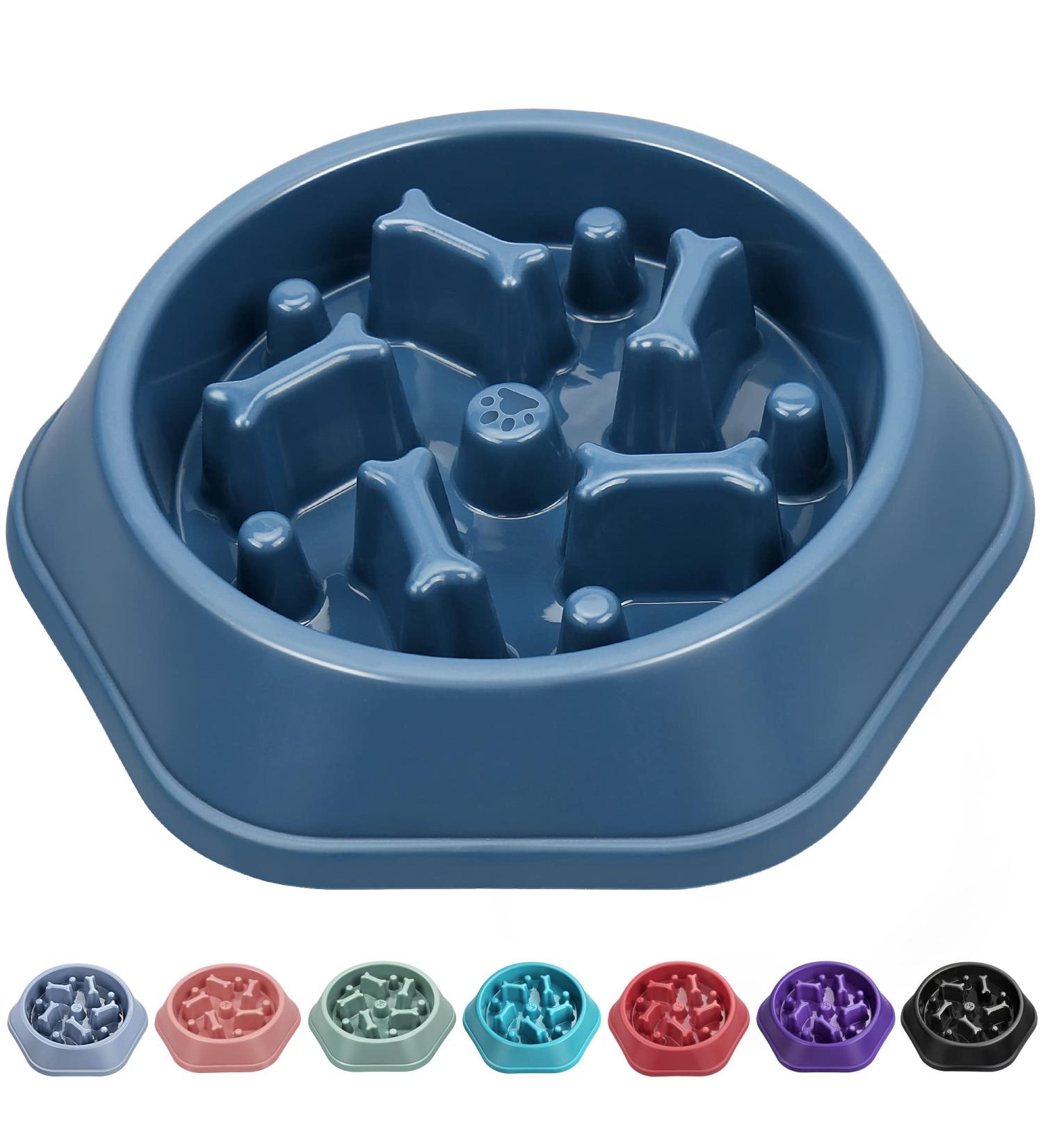 UPSKY Slow Feeder Dog Bowl - Anti-Choking Interactive Puzzle Bowl for Slower Feeding and Bloat Prevention - Non-Slide Design for Small to Medium Breed Dogs - C-blue - Buy Online on GoSupps.com