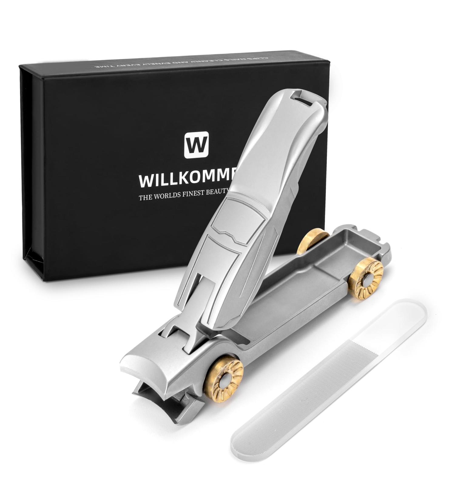 WILLKOMMEN Nail Clippers Set with Catcher for Men Car Shape Anti-Splash Toe Nail Clippers Ultra Sharp Sturdy Fingernail and Toenail Clipper Cutters(Silver) Car Shape-Silver - Buy Online on GoSupps.com