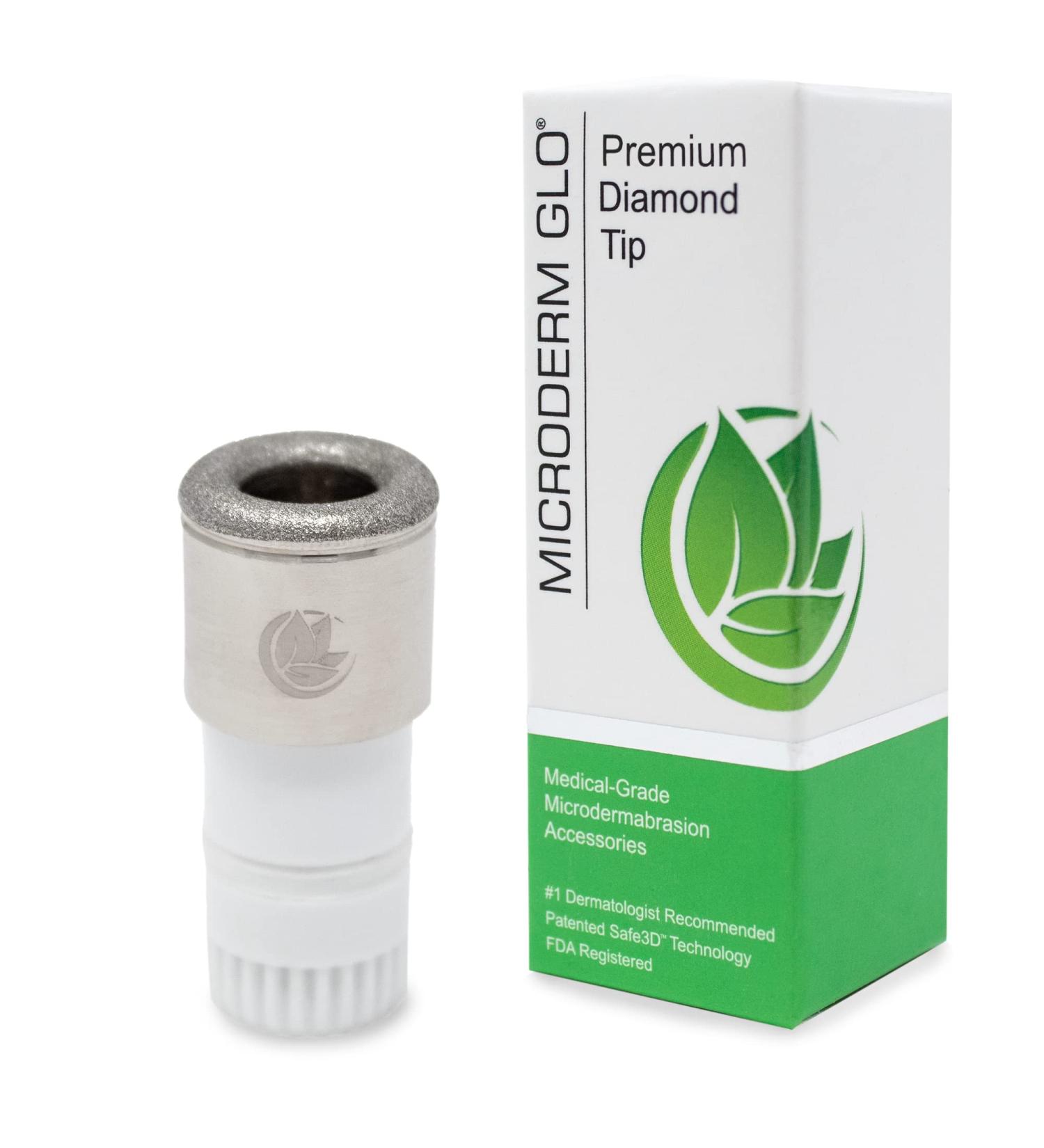 Microderm GLO Premium Diamond Microdermabrasion Tips - Medical Grade Stainless Steel Accessories with Patented Safe3D Technology - Safe for All Skin Types (Premium) - Buy Online on GoSupps.com