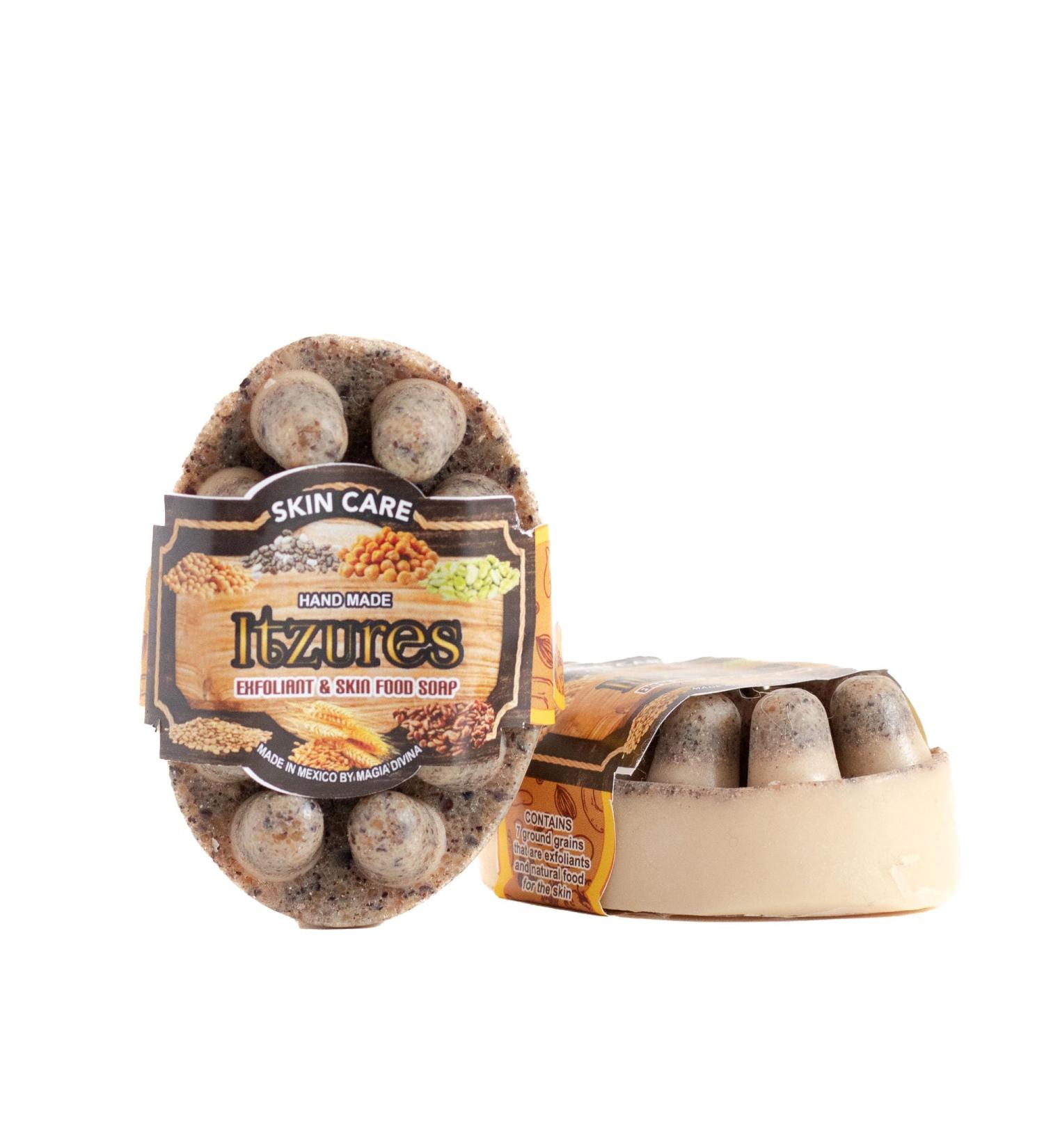 ITZURES Artisanal Handmade Seven Grains Superfood ITZURES (2pcs) Body Scrub Soap for Men Woman Refreshing Energizing & Exfoliating with Natural Extracts Red Fruits Coffee Beans & Coconut. - Buy Online on GoSupps.com