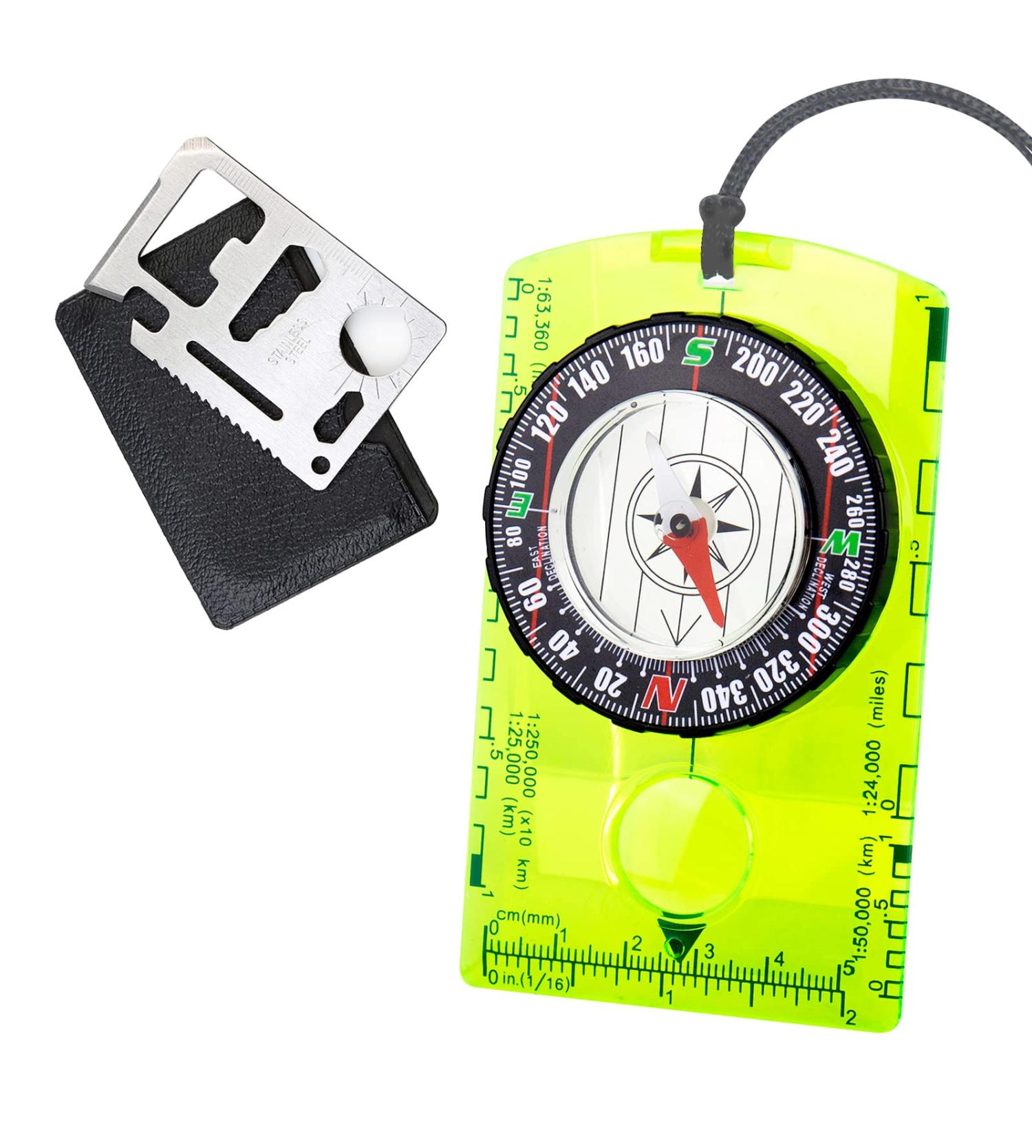 CTDDMJ 11-in-1 Multitool Compass Set Bright Outdoor Compass for Kids & Adults Perfect for Hiking Camping & Navigation (2 Pieces) - Buy Online on GoSupps.com