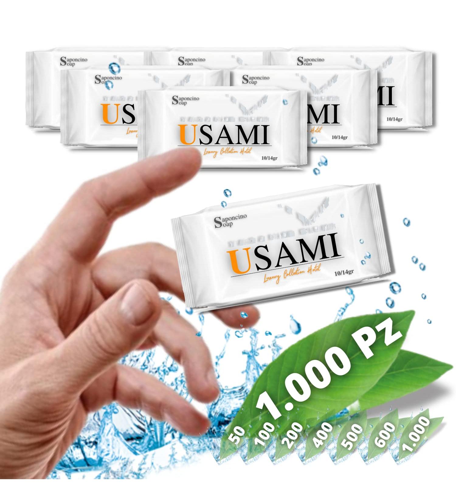  LogicaShop USAMI Monouso Hotel Soap 14 g Kit Cortesia b&b Complete Luxury Bathroom Organic Hands Scented Soap Small Gifts Guest Hotel Soap Line Hotel (1000) - Buy Online on GoSupps.com