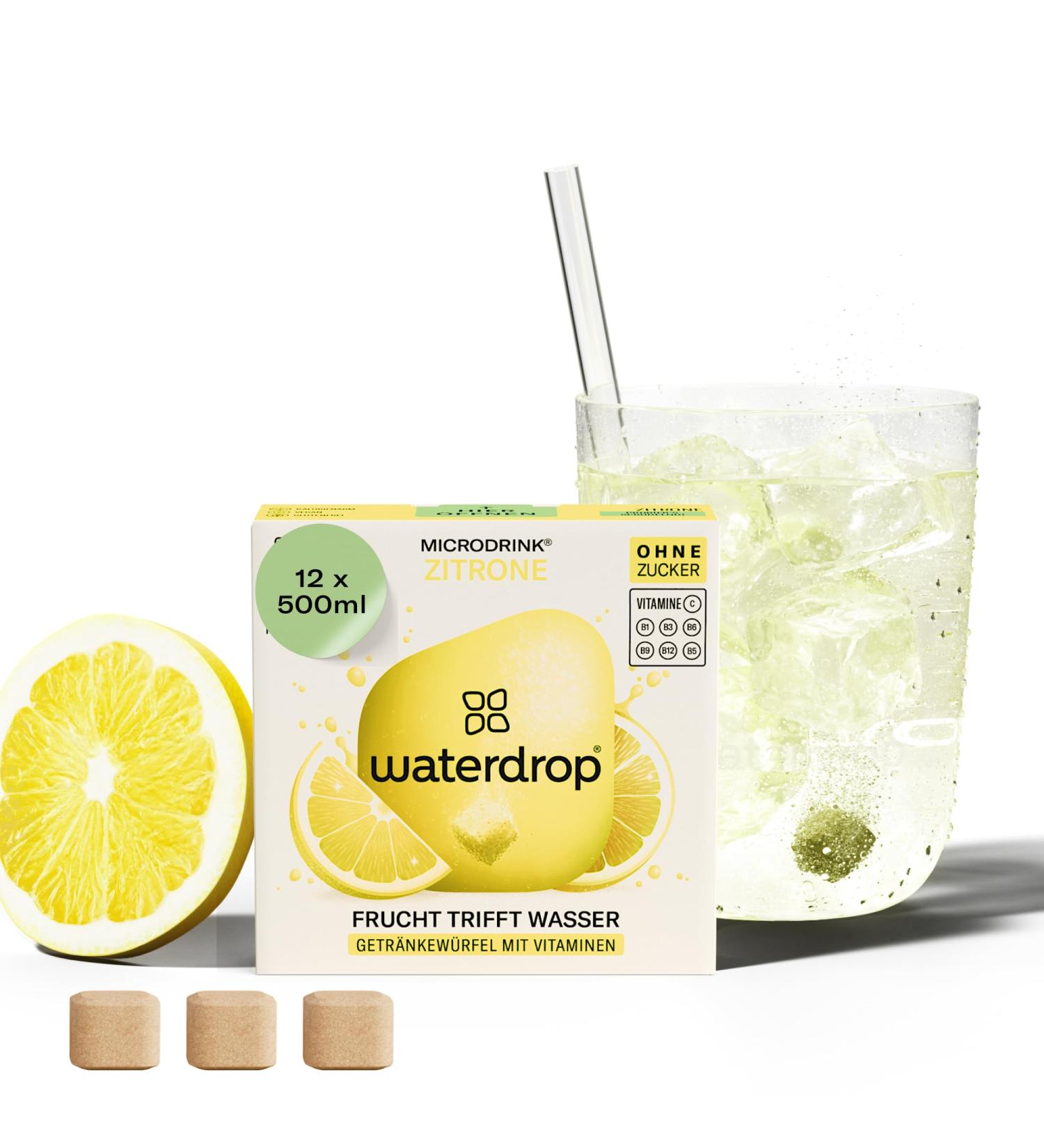 waterdrop MICRODRINK Waterdrop Microdrink Lemonade: Lemon 12 drops sugar-free drink powder fruity flavor fruit and p extracts