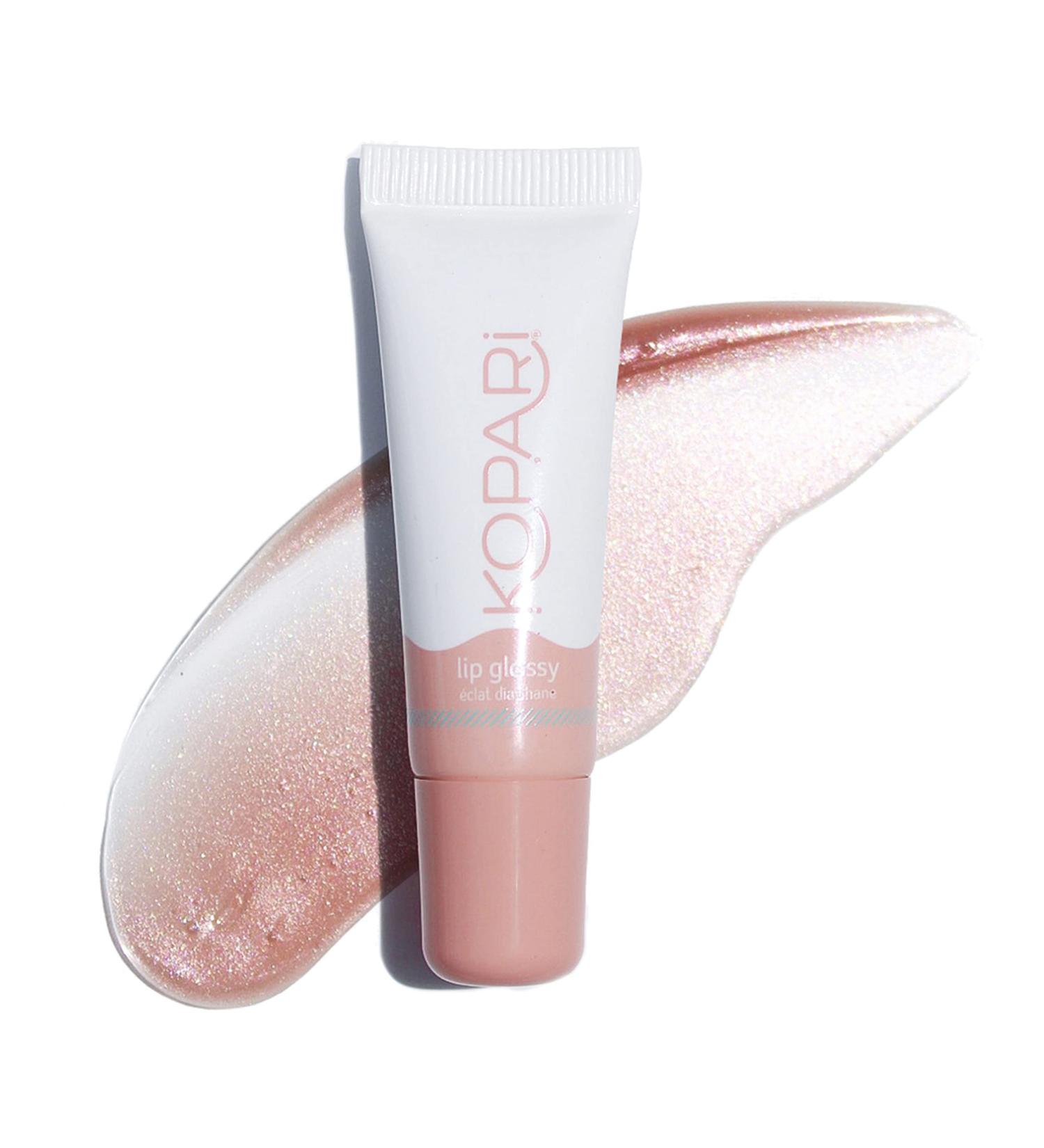 Kopari Nude Tint Birthday Suit Coconut Lip Glossy | Vegan Hydrating Moisturizing Lip Oil with Vitamin E and Shea Butter | Long Wear High Shine Non Sticky Formula | Natural Clean Plant Based Balm Paraben Free - Buy Online on GoSupps.com