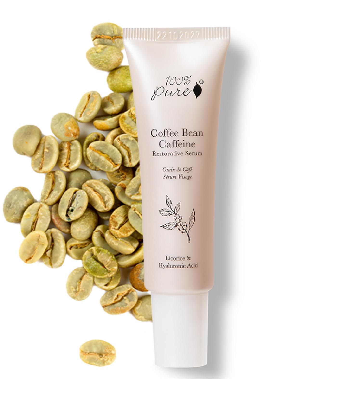 100% PURE Coffee Bean Face Serum EGCG Licorice Root & Hyaluronic Acid Drops - Tighten Brighten & Protect Daily Liquid Caffeine For Faded Skin - Ultimate Glow Skincare for Women & Men - 1 fl oz - Buy Online on GoSupps.com