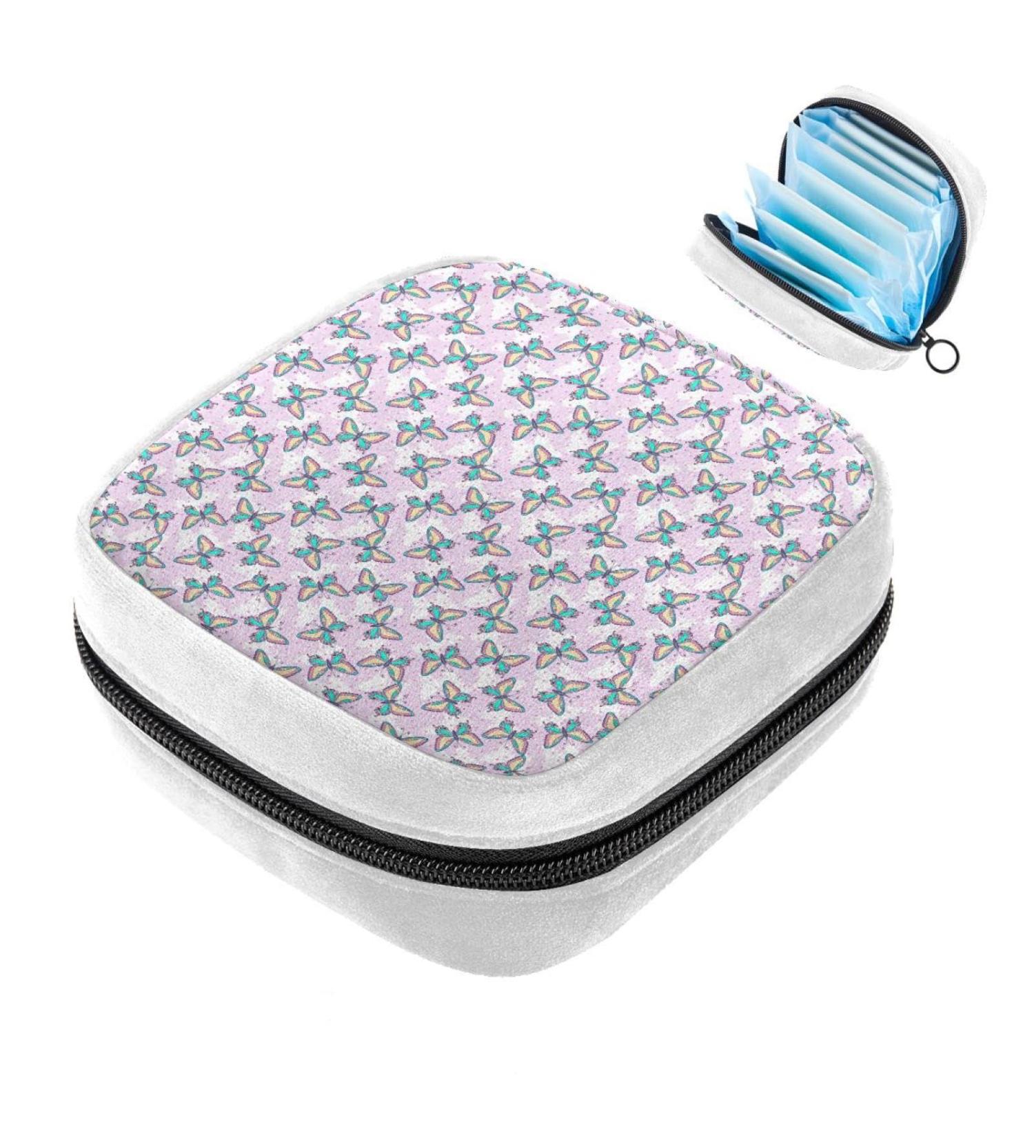 GIAPB Sanitary Napkin Storage Bag | Period Tampon Makeup Pad Pouch | Butterfly Pink | 2190 - Buy Online on GoSupps.com