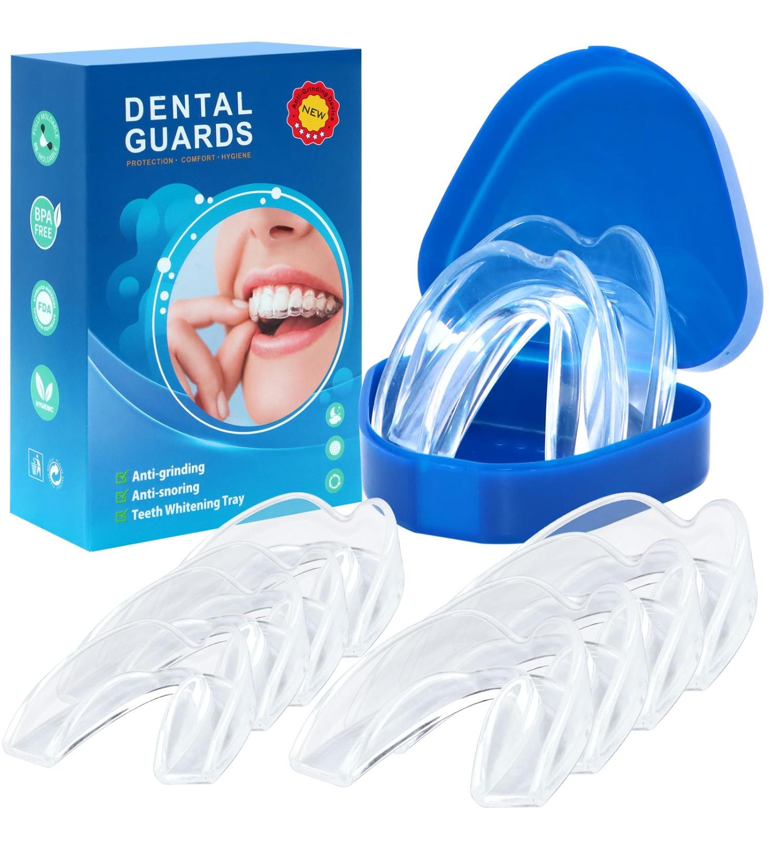 VEGCOO 8 PCS Mouth Guard for Teeth Grinding - Reusable Night Guard for Bruxism - 2 Sizes - Adults & Kids - Buy Online on GoSupps.com