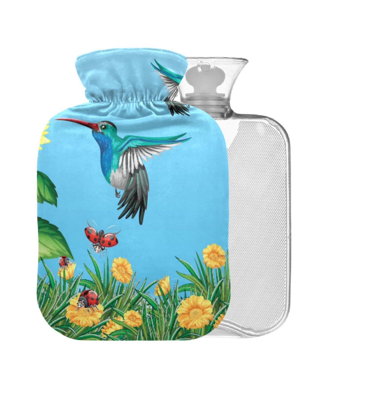 Colibri Sunflower Motif Heat Bottle | BPA-Free 2L Large Hot Water Bag for Pain Relief & Heat Therapy - Buy Online on GoSupps.com