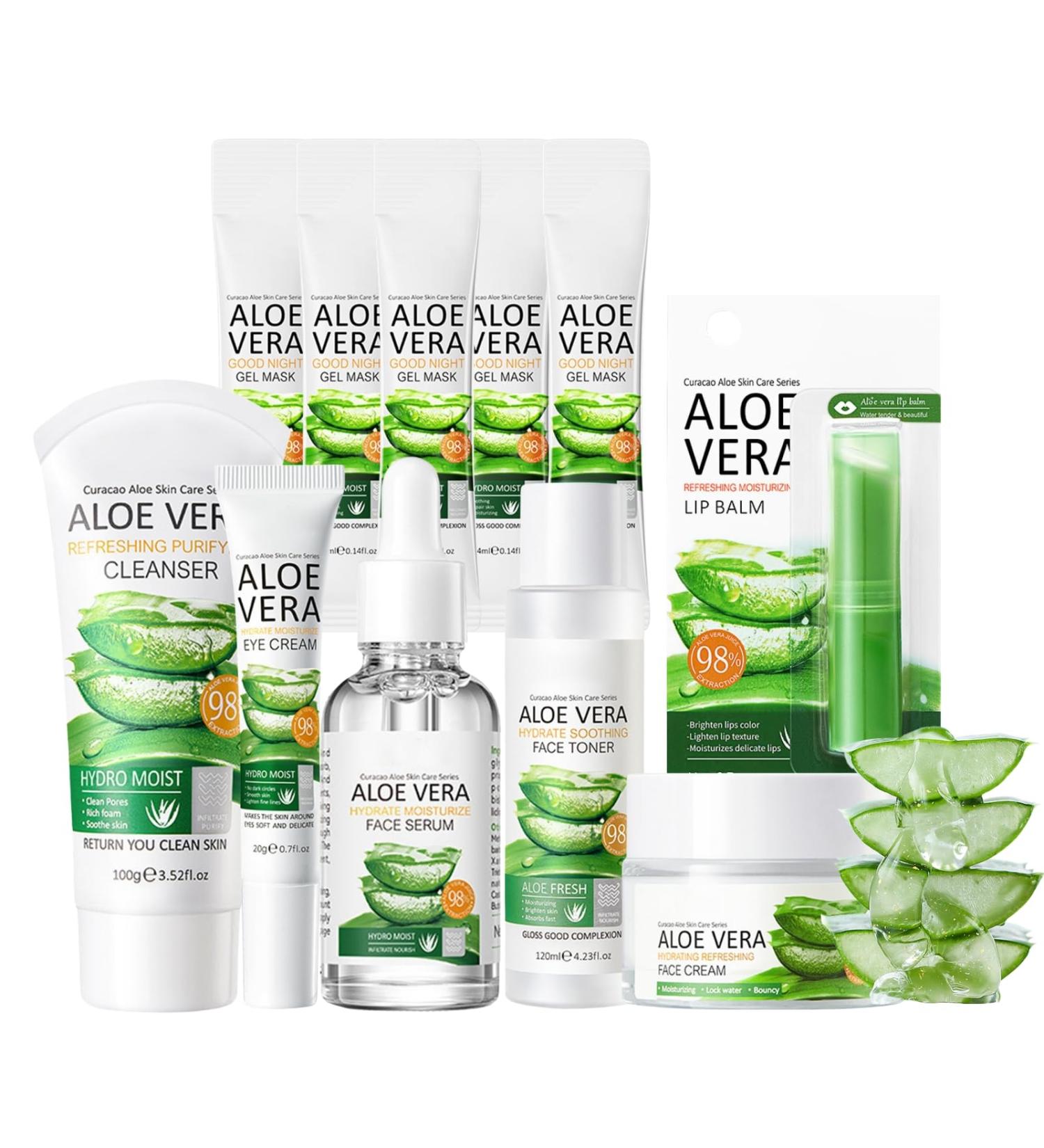 Teenage Girls Gifts - Aloe Vera Skin Care Sets & Kits - Gfts for Teenage Girls - Aloe Vera Skincare Set for Hydrating Nourishing Moisturizing - Pamper Gifts for Women - Skin Care & Face Care Gift Set Moisturizing Aleo Vera Skincare Set - Buy Online on GoSupps.com