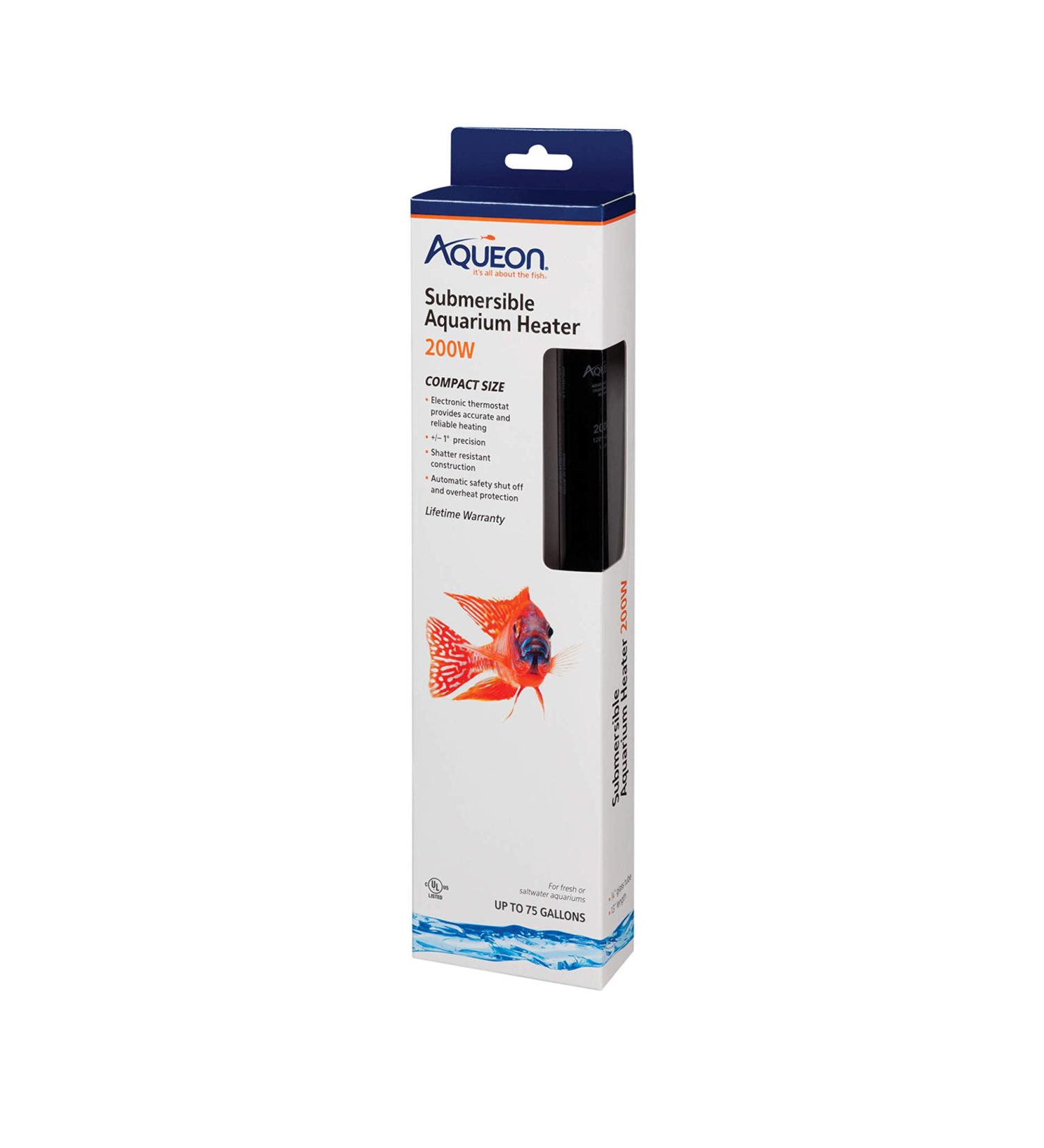 Aqueon 200 Watt Submersible Aquarium Heater for 75 Gallon Tanks - Buy Online on GoSupps.com