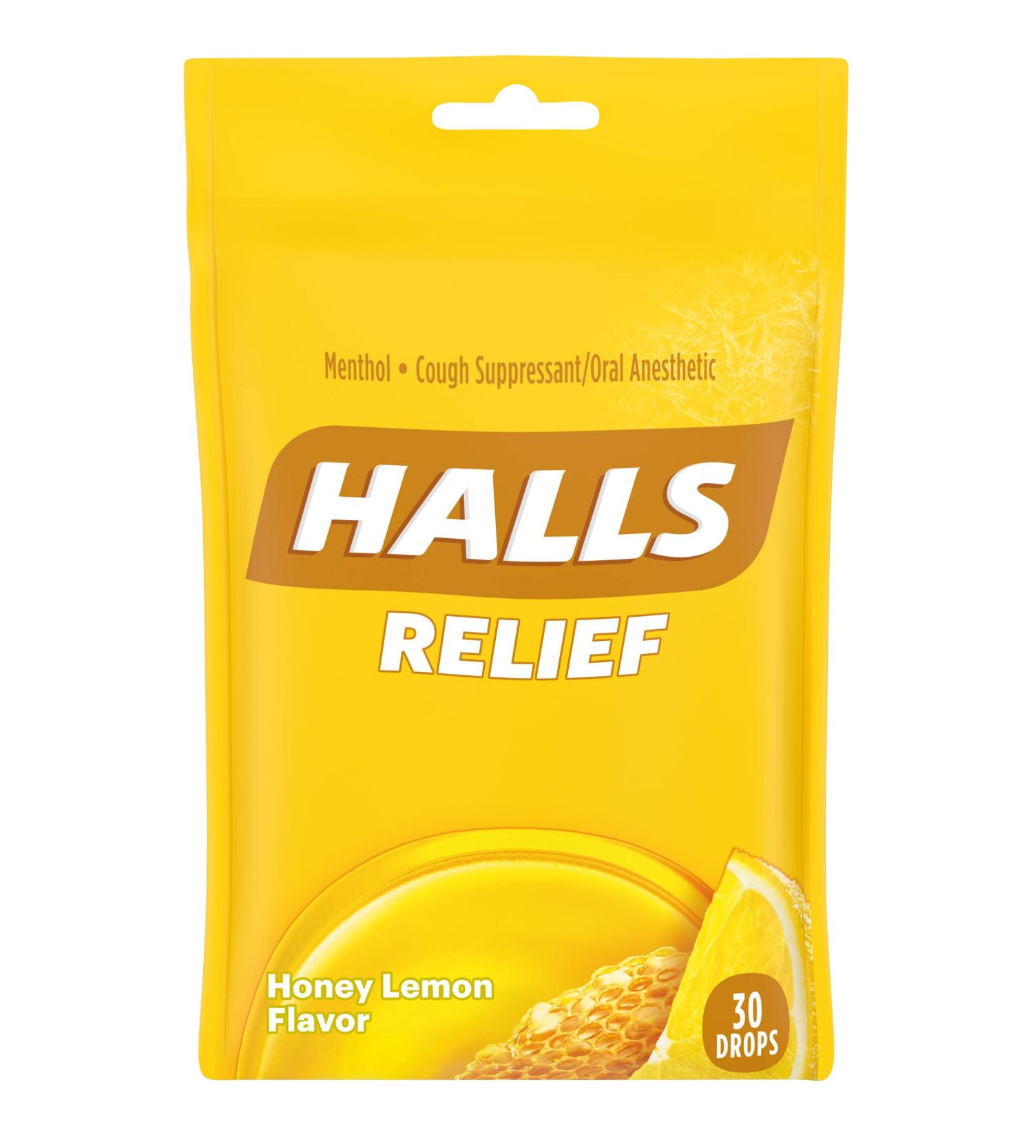 Halls Cough Suppressant/Oral Anesthetic Drops 30 ct