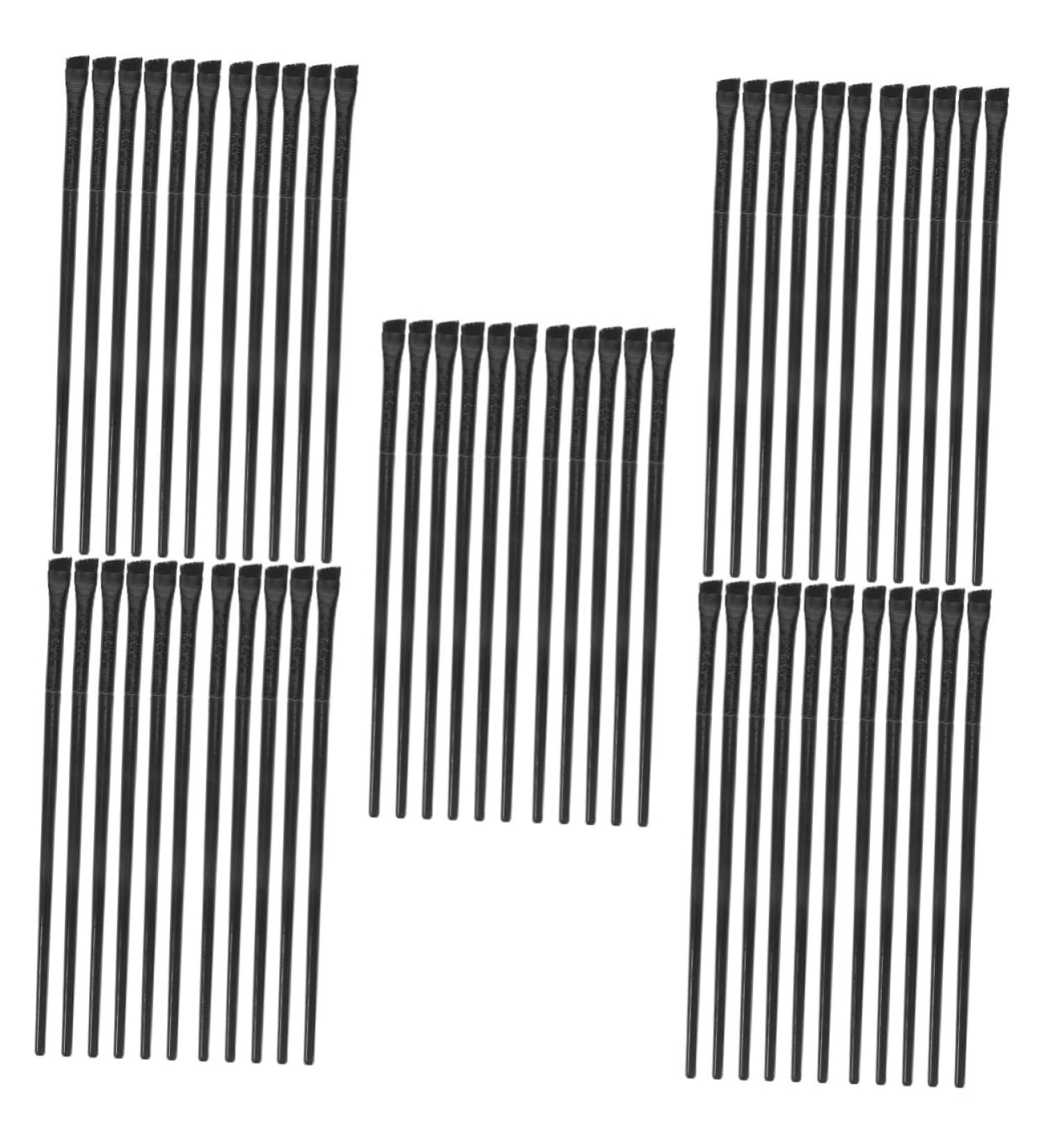 Healeved 60 Pcs Eyeliner Brush Eye Shadow Brush Eye Pencil Eyeliner Brow Brush Angled Makeup Tool Black  - Buy Online on GoSupps.com