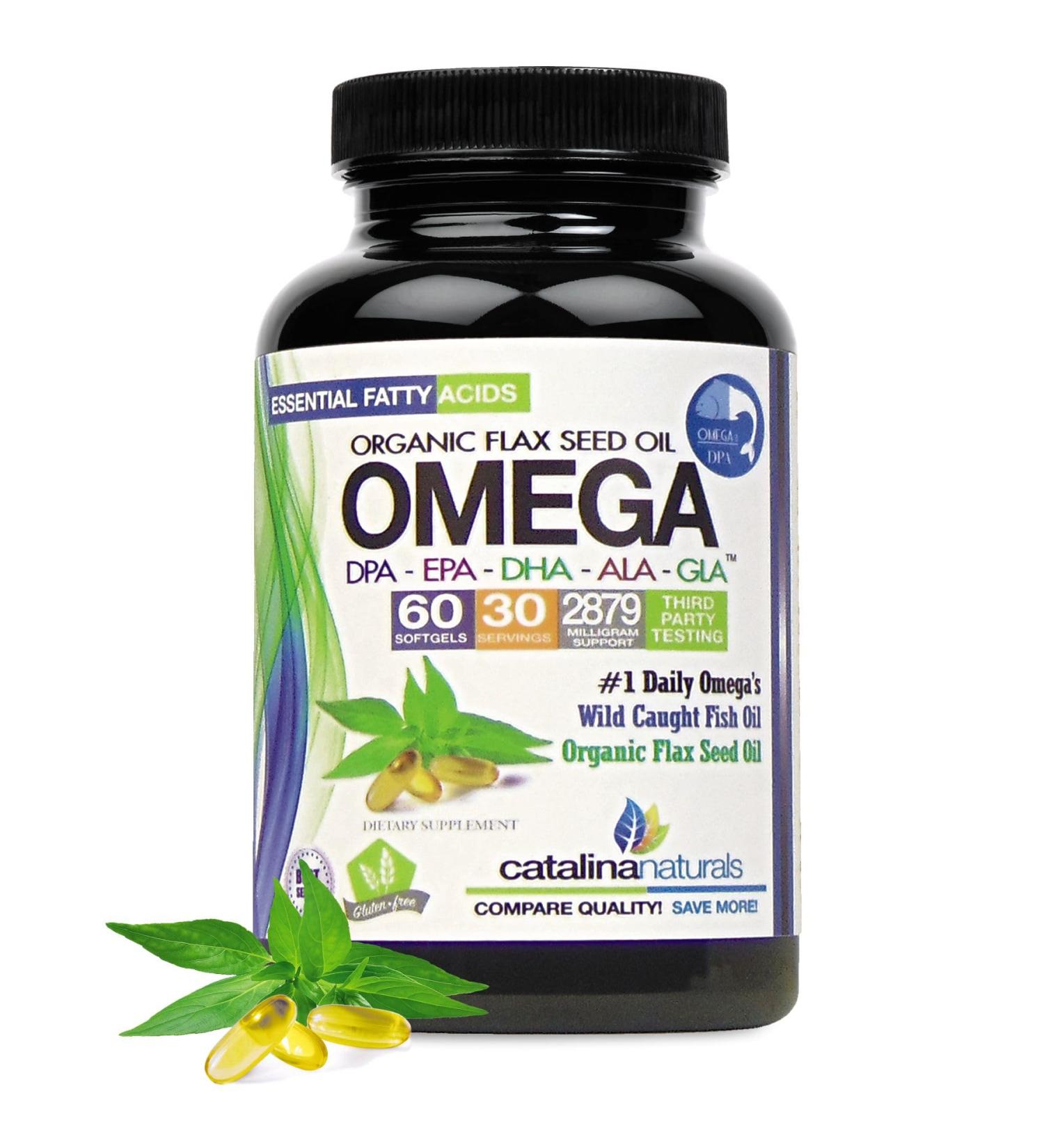 Omega 3-6-9 Blend with DPA EPA DHA ALA and GLA with Borage Fish and Organic Flax Seed Oil Over 2 400 Milligram Strength - Gluten Free - Easy to Swallow - 60 SoftGels - Buy Online on GoSupps.com