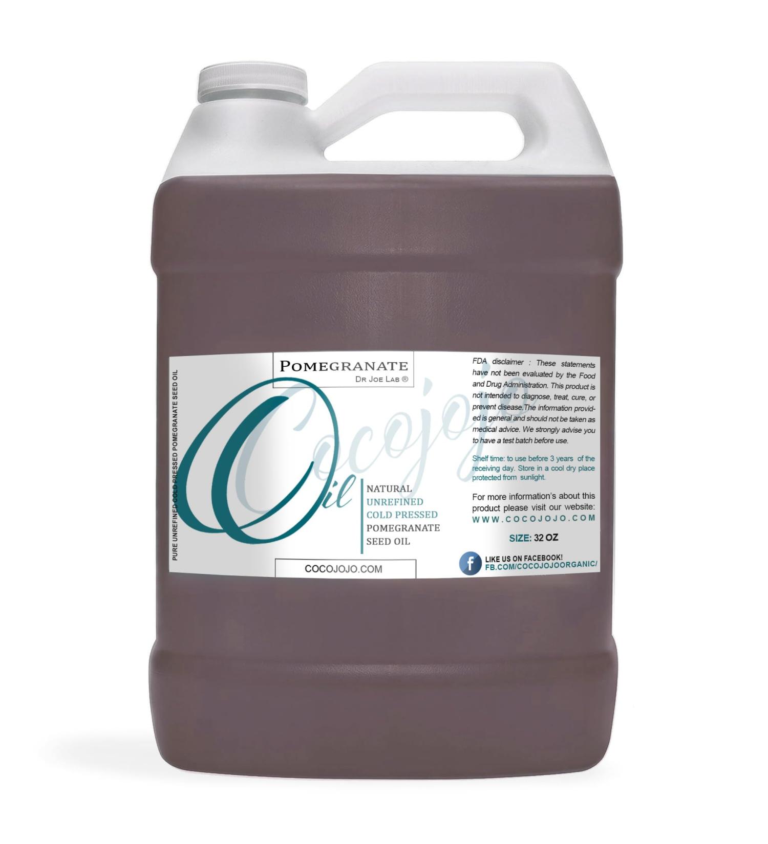 Pomegranate Oil 100% Pure Seed Oil Cold Pressed 32 oz Unrefined Skin Hair Nails Cuticles Premium Grade 32 Fl Oz (Pack of 1) - Buy Online on GoSupps.com