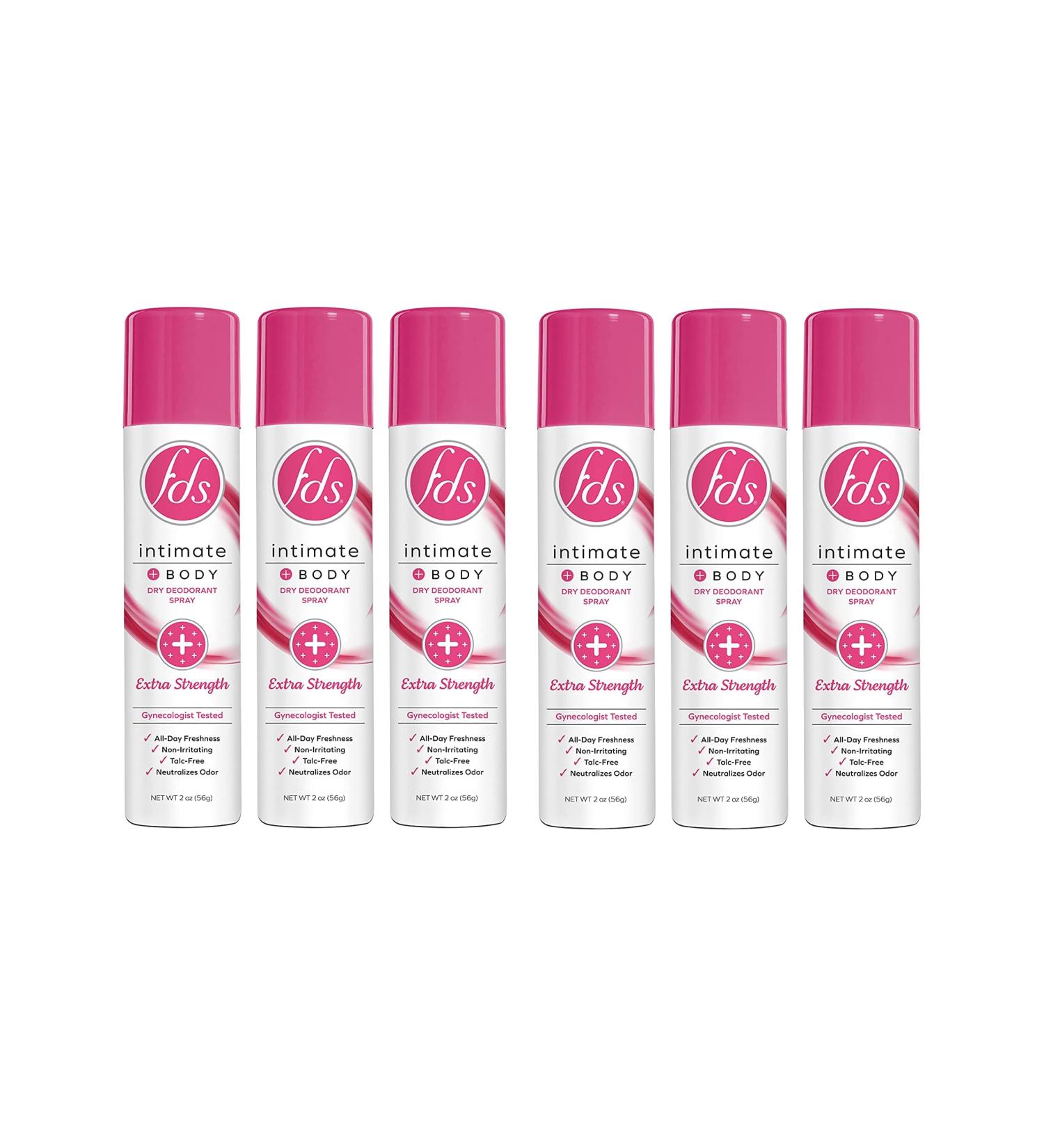Hypoallergenic Intimate Deodorant Spray Extra Strength 2oz (Pack of 6) - FDS - Buy Online on GoSupps.com