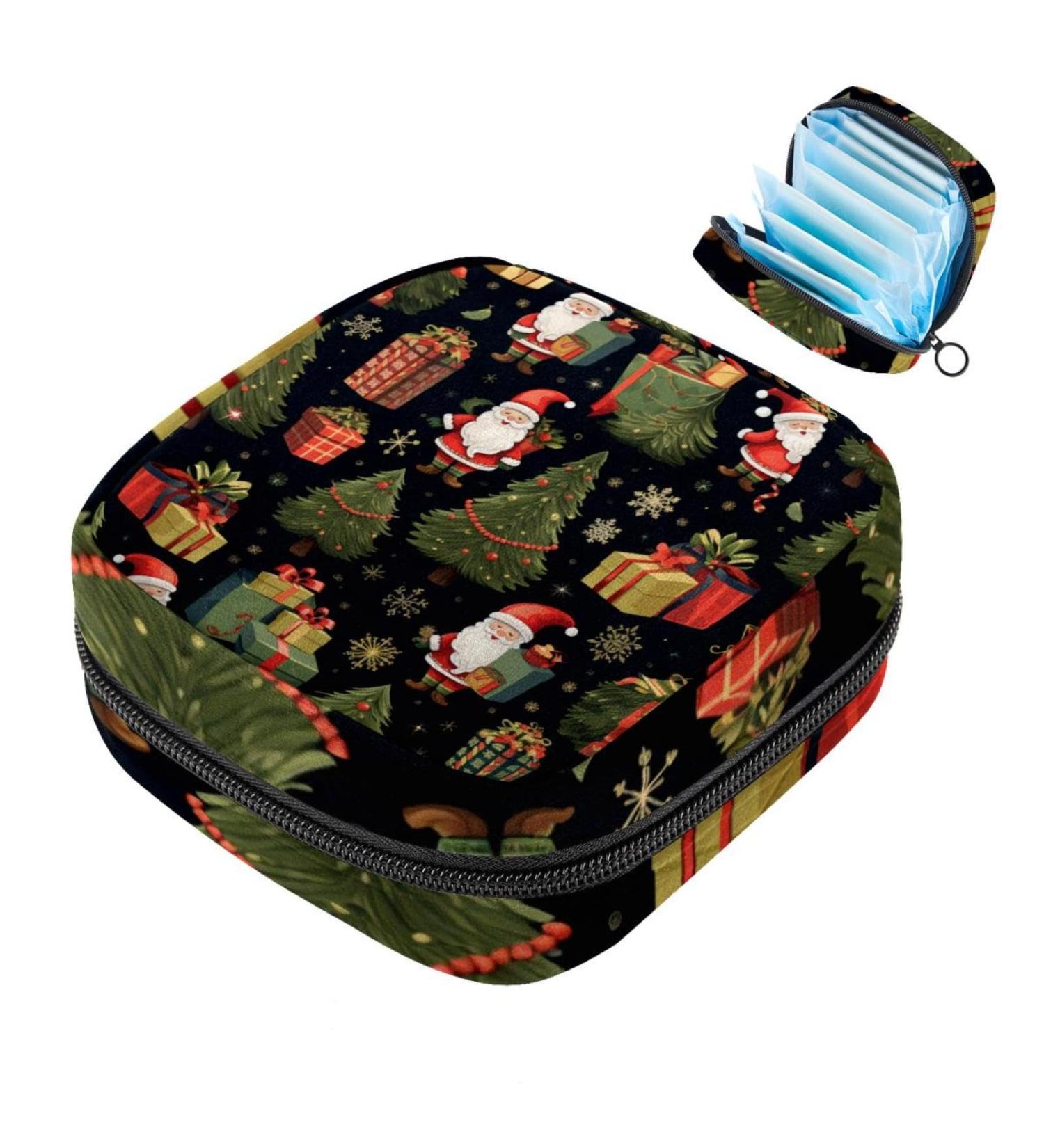 Buy Muoooum Merry Christmas Santa Claus Women's Period Bag | Portable Menstrual Cup & Pad Holder Ideal for Teens & Women Color 6 - Buy Online on GoSupps.com