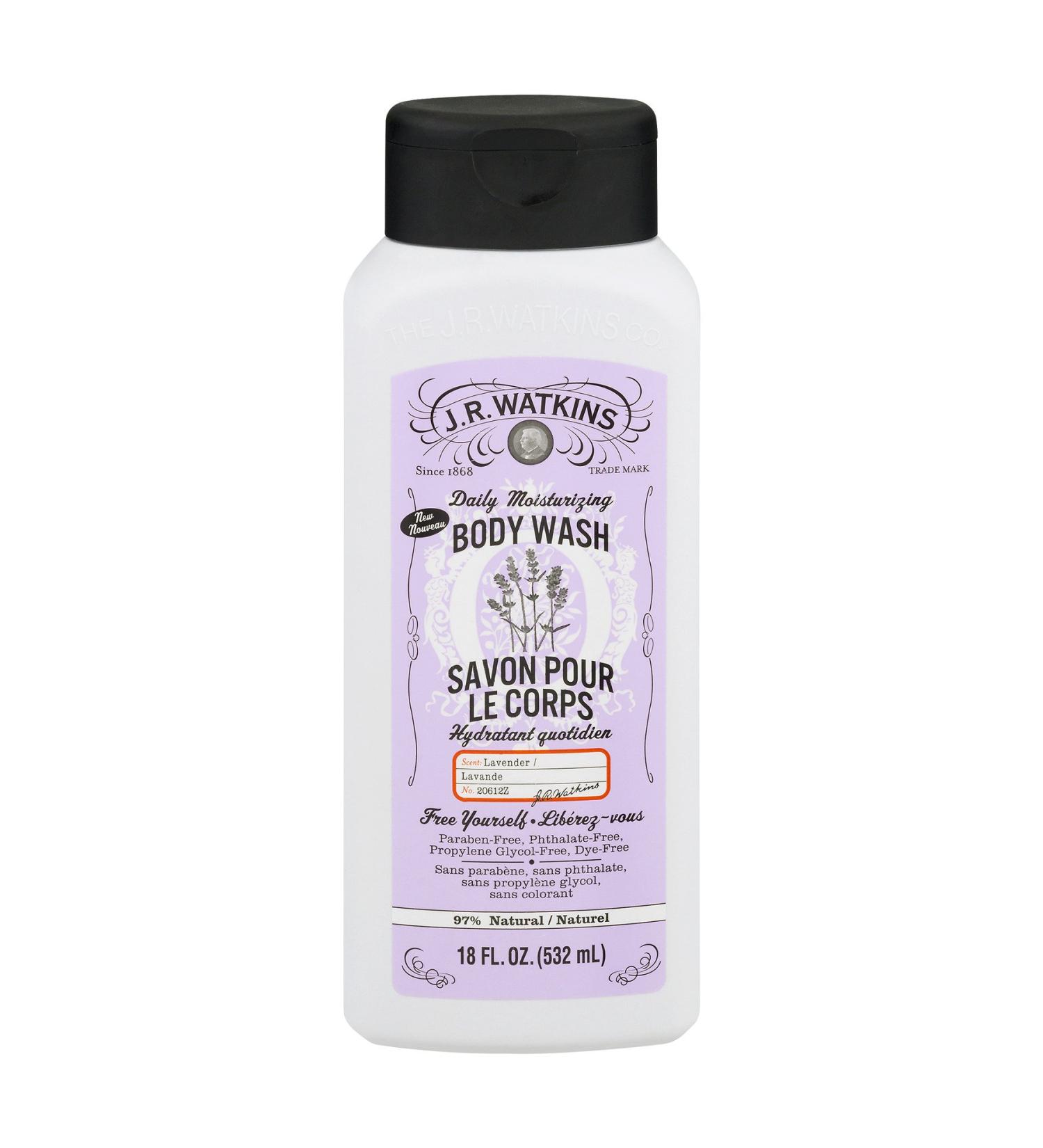 J.R. Watkins Lavender Body Wash - 18 fl oz | Hydrating Natural Ingredients International Shipping - Buy Online on GoSupps.com