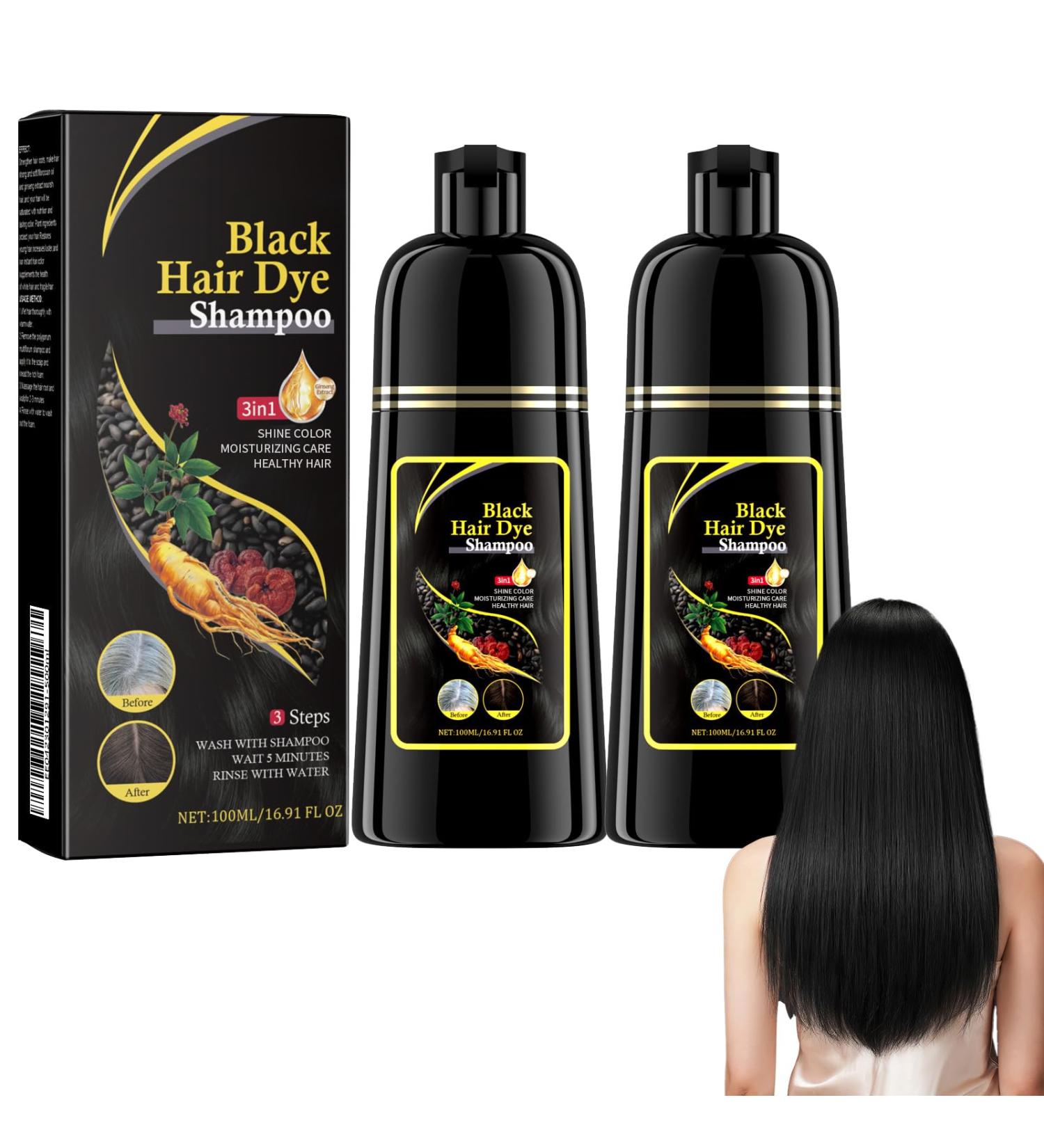Dyceittdia 2-pack 3-in-1 Color Shampoo Hydrating and Repairing Hair Black 2 x 100ml for Colored Hair - Buy Online on GoSupps.com