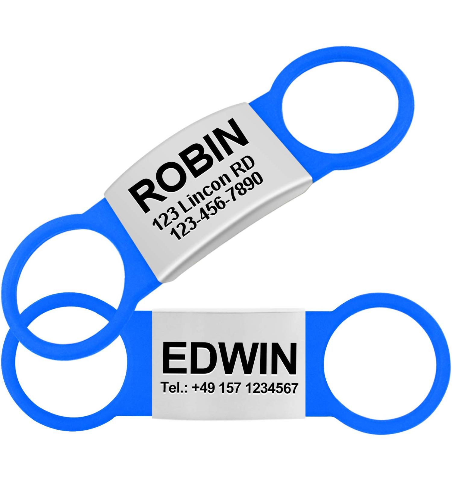 Tagme 2 Pack Personalized Dog Tags for Small & Medium Breeds - Engraved ID Tags in Blue - Customizable Pet Identification - Buy Online on GoSupps.com