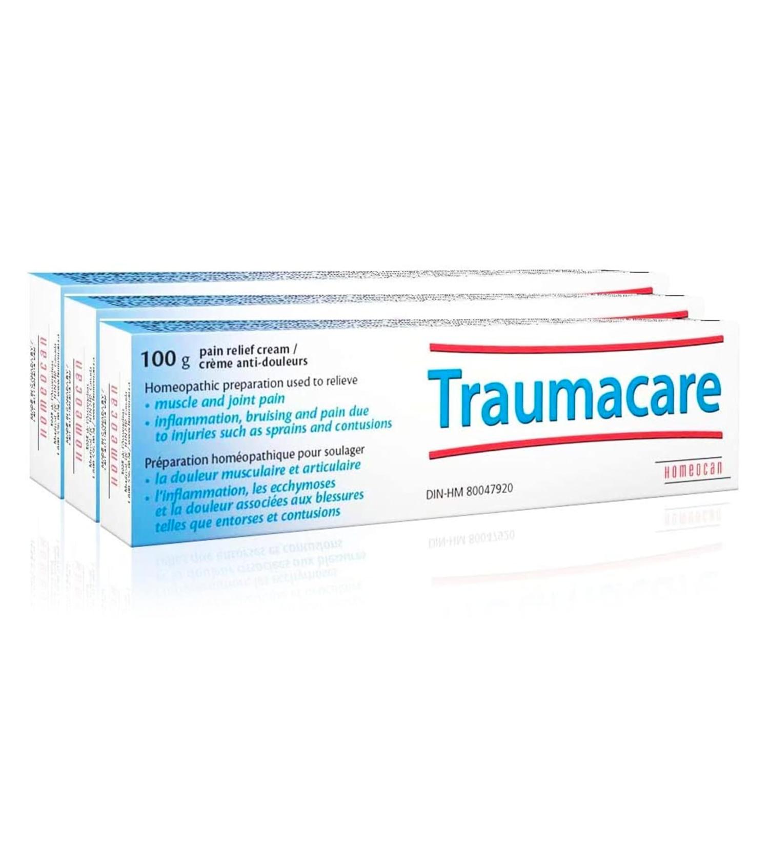 Traumacare Cream 100g Pack of 3 - Muscle and Joint Pains Relief Naturally - Soothes Minor Injuries Helps ease Discomfort from Sprains Bruises and Contusions - Pain Relief Cream for Adults & Children 100 g (Pack of 3) - Buy Online on GoSupps.com