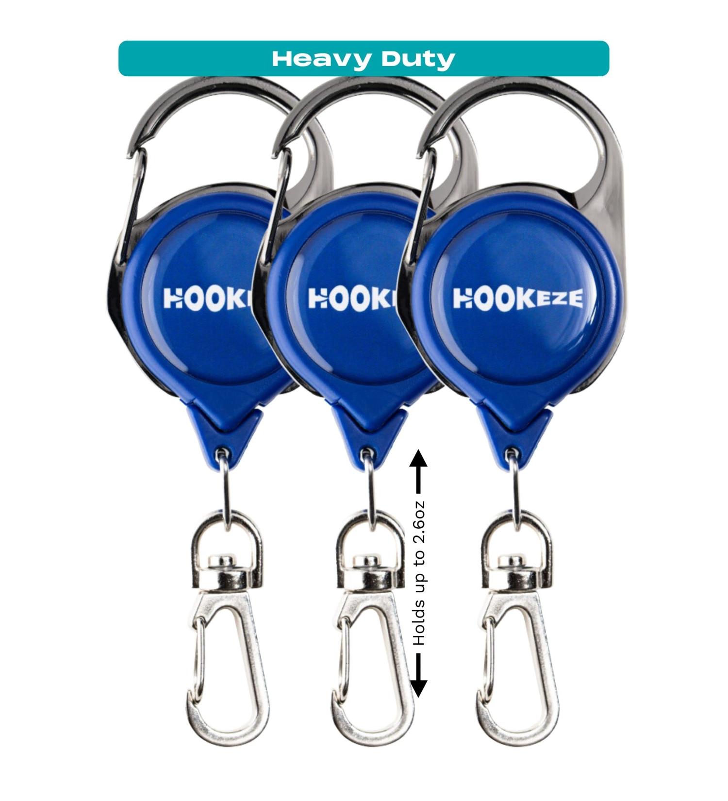 Hook-Eze Fly Fishing Zinger Retractor 3-Pack for Anglers Vest - Fishing Gear for Nippers, Forceps, Fly Float Ant - Belt Loops & Backpack - Durable Equipment - Buy Online on GoSupps.com