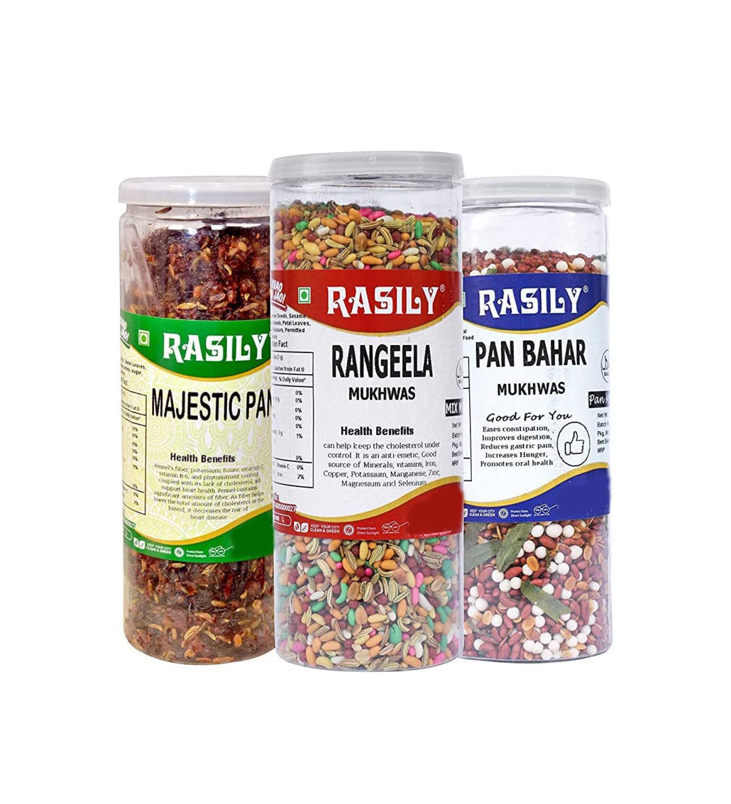 Rasily Majestic Mix Rangeela & Mix Bahar mukhwas Combo_Packing May Vary - Buy Online on GoSupps.com